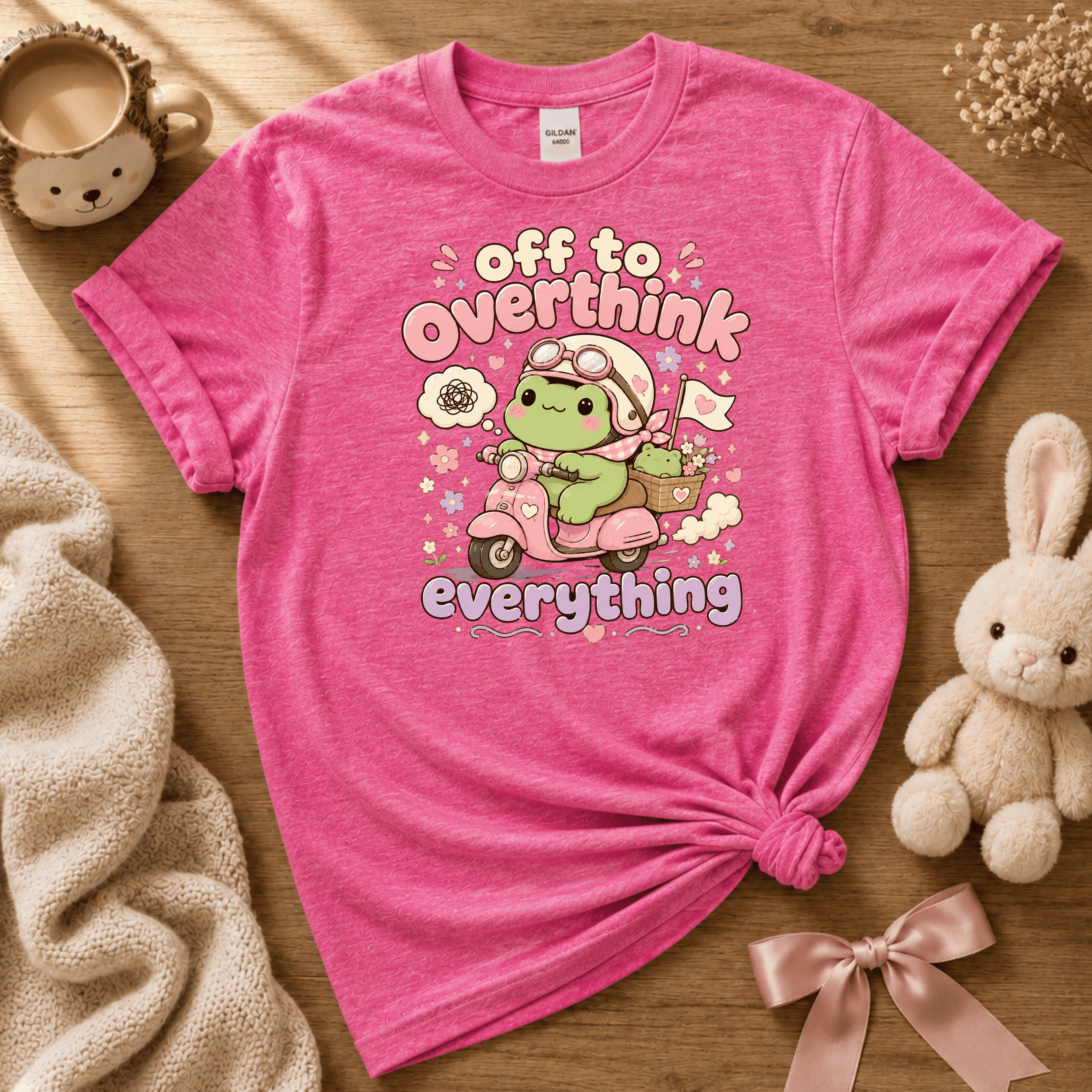 Overthink Frog | Cute Animal Graphic T-Shirt