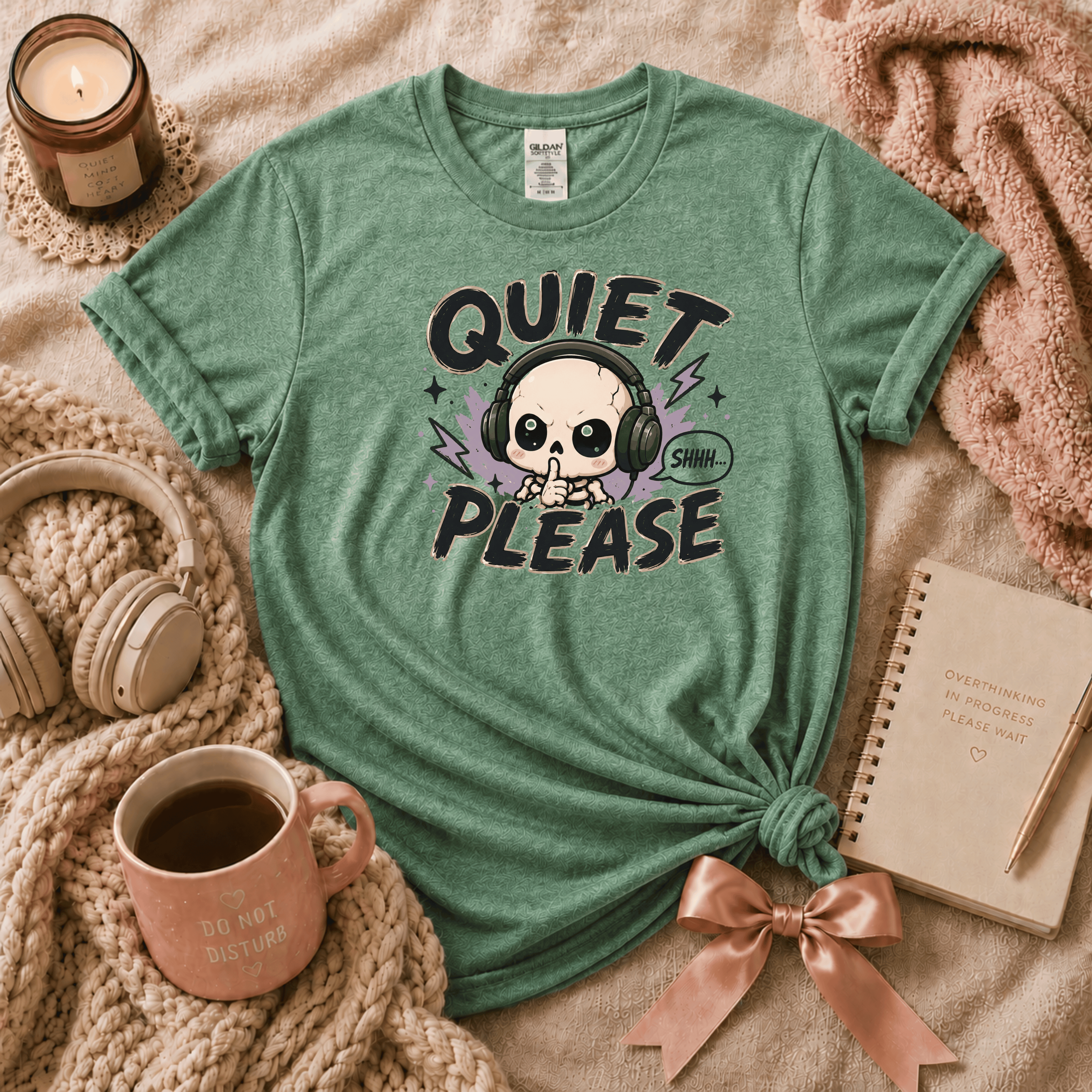 Quiet Please | Funny Introvert Graphic T-Shirt