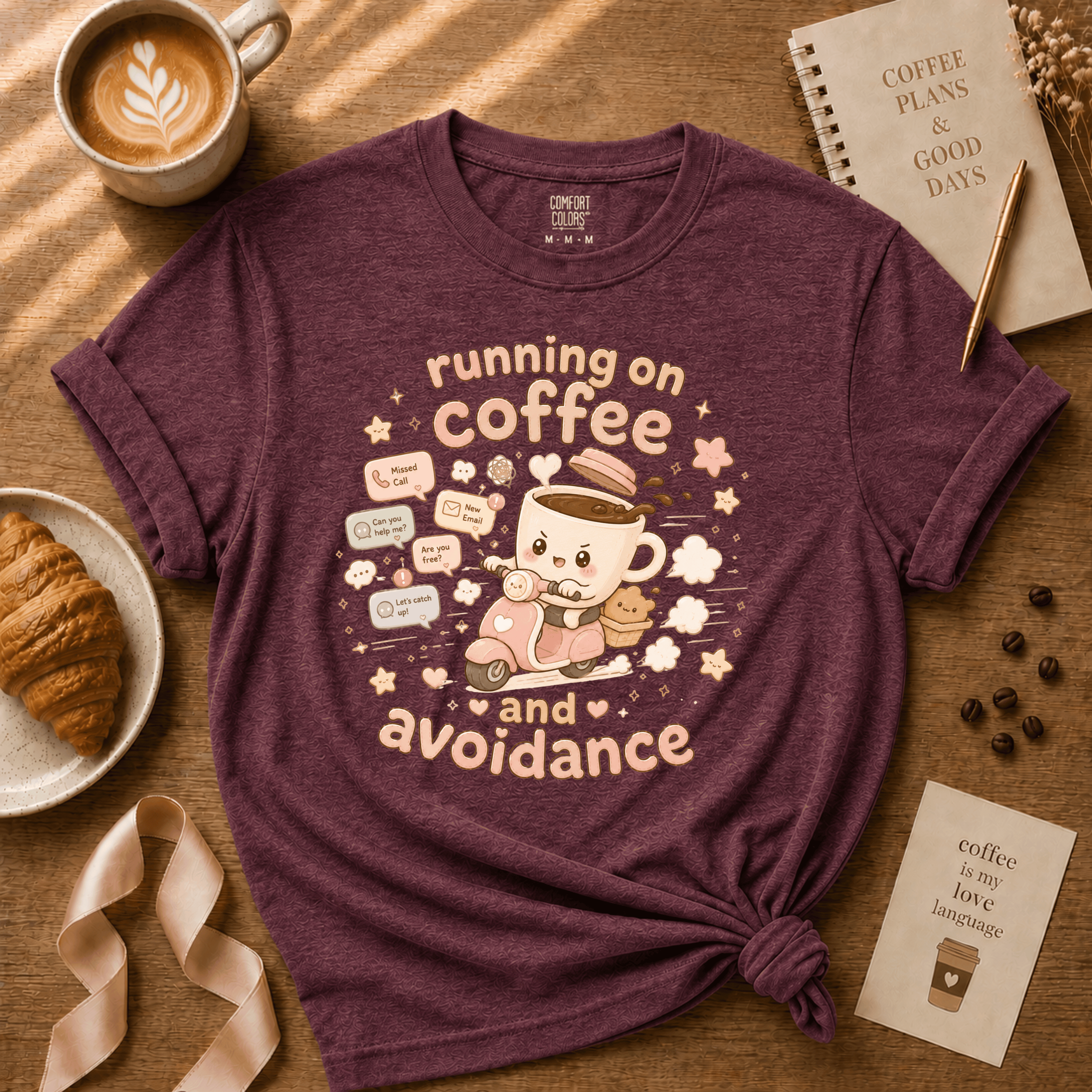 Coffee And Avoidance | Coffee Lover Graphic T-Shirt