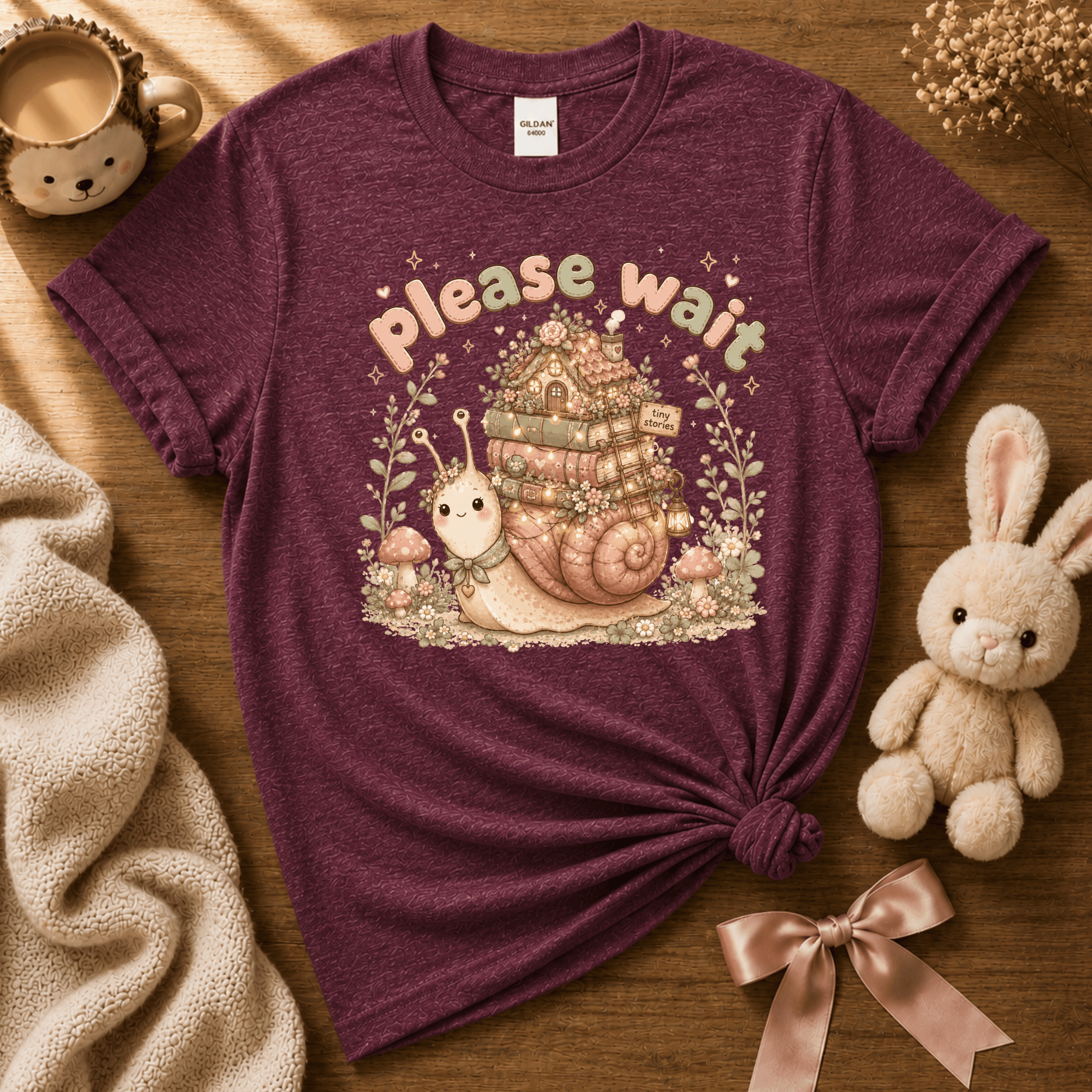Please Wait Snail | Cute Animal Graphic T-Shirt