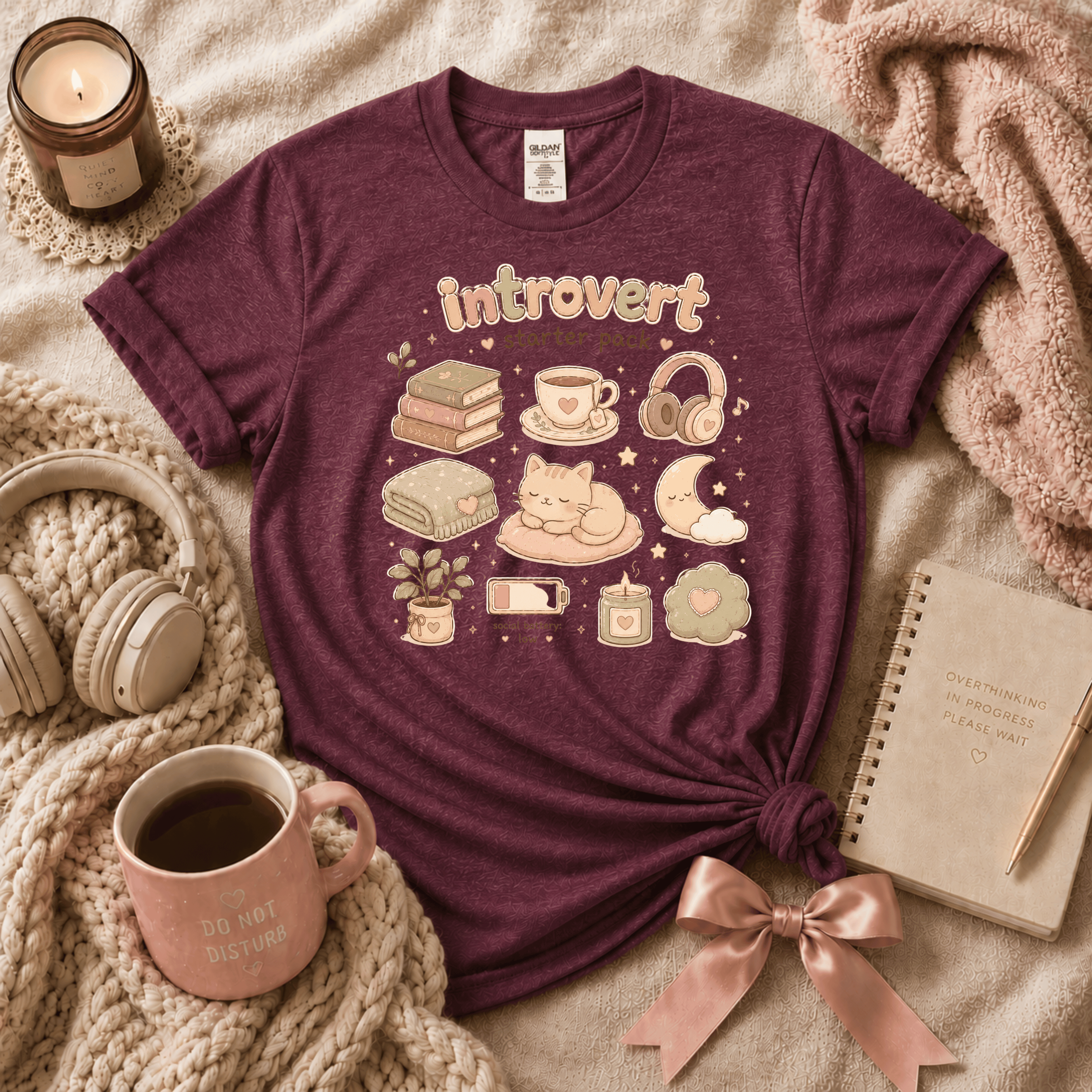 Introvert Starter Pack | Funny Introvert Graphic T-Shirt