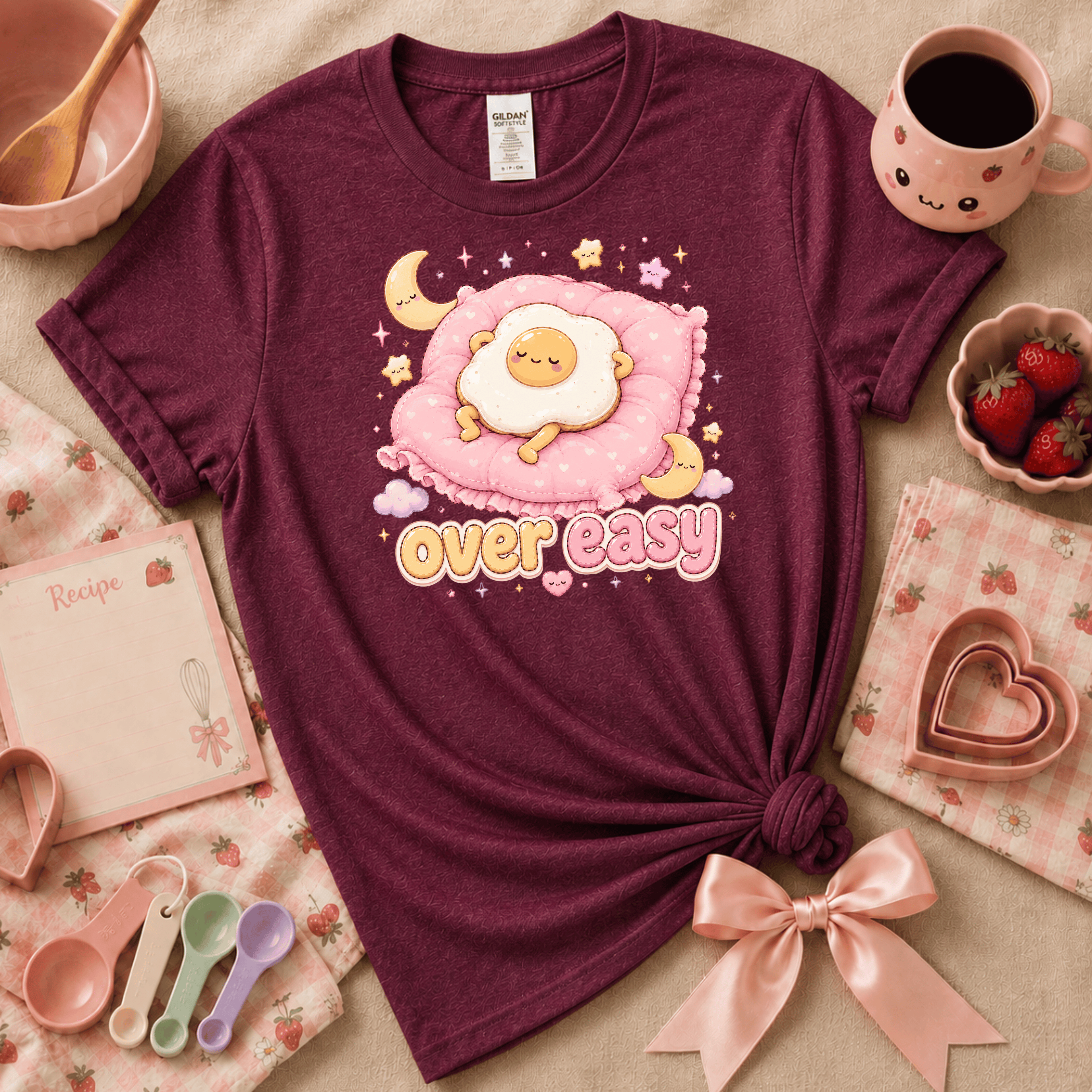 Over Easy | Cute Food Graphic T-Shirt