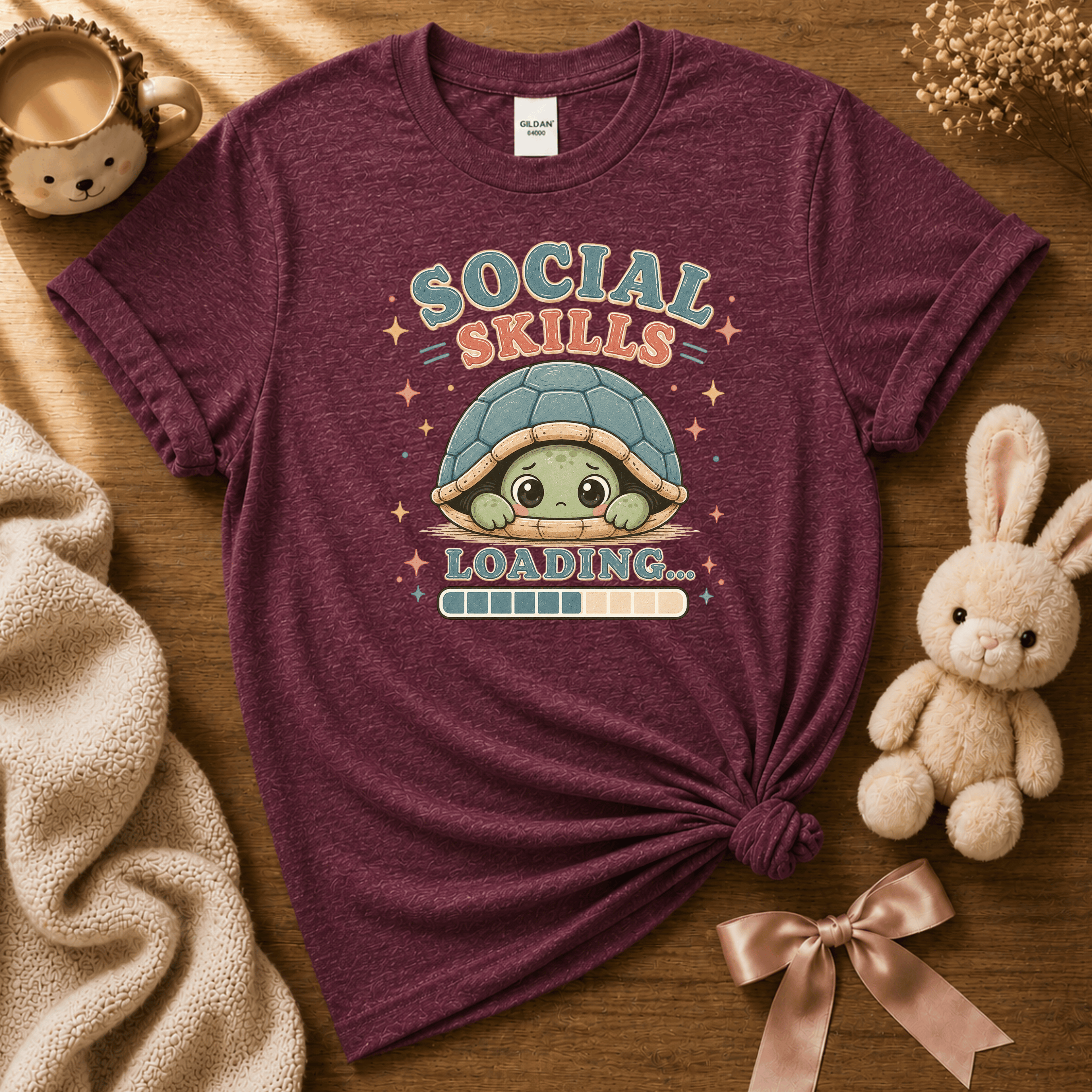 Social Skills | Cute Animal Graphic T-Shirt