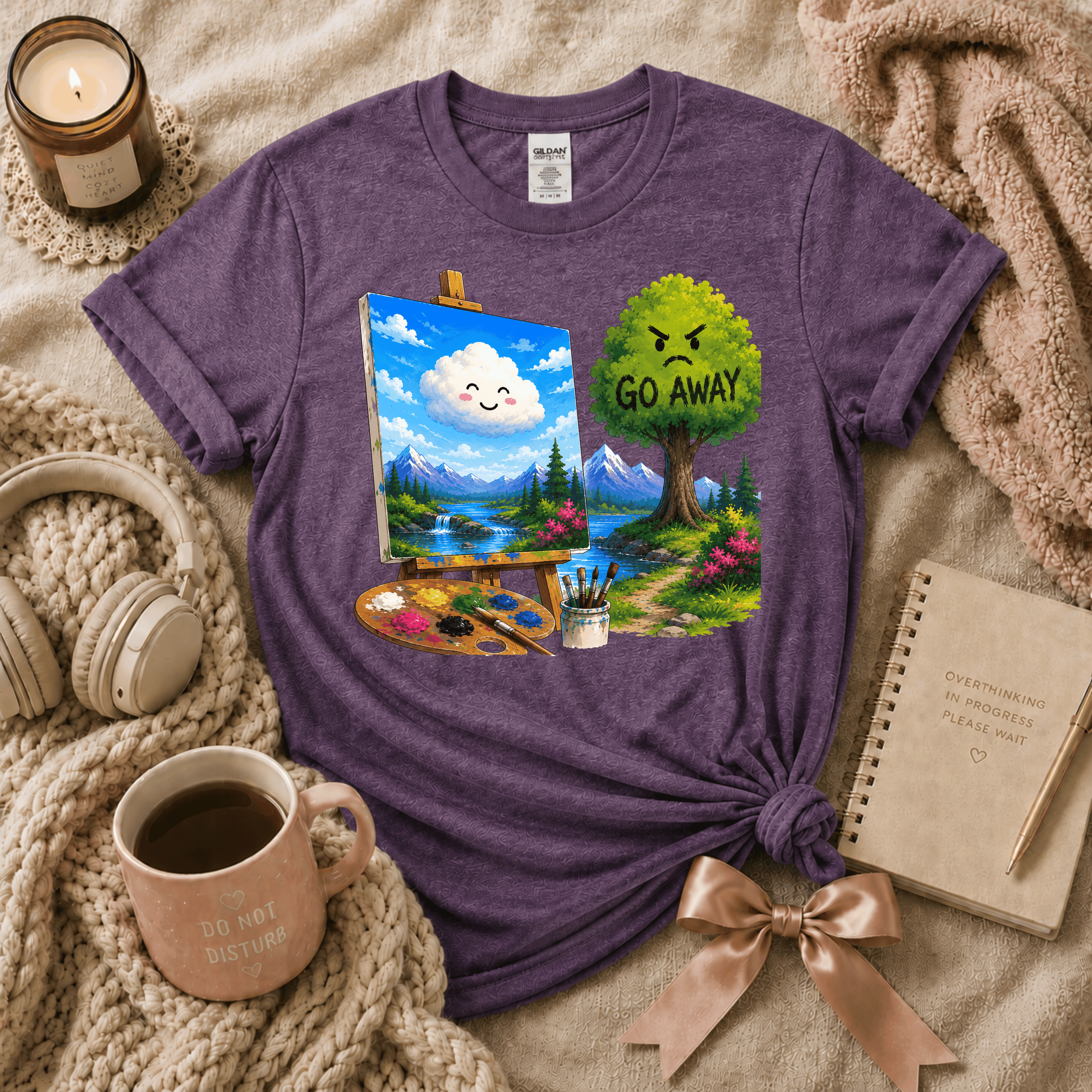 Happy Little Cloud | Funny Introvert Graphic T-Shirt