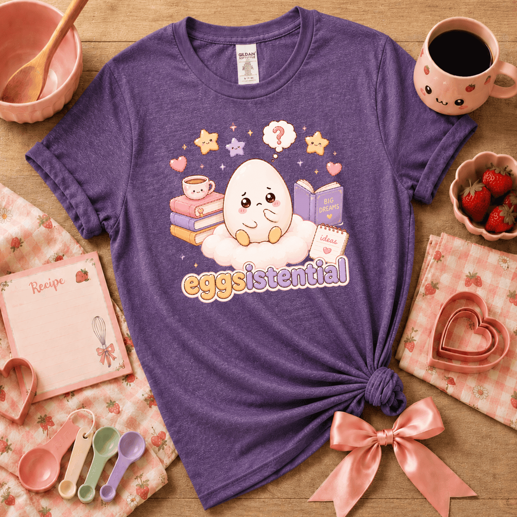 Eggsistential | Cute Food Graphic T-Shirt