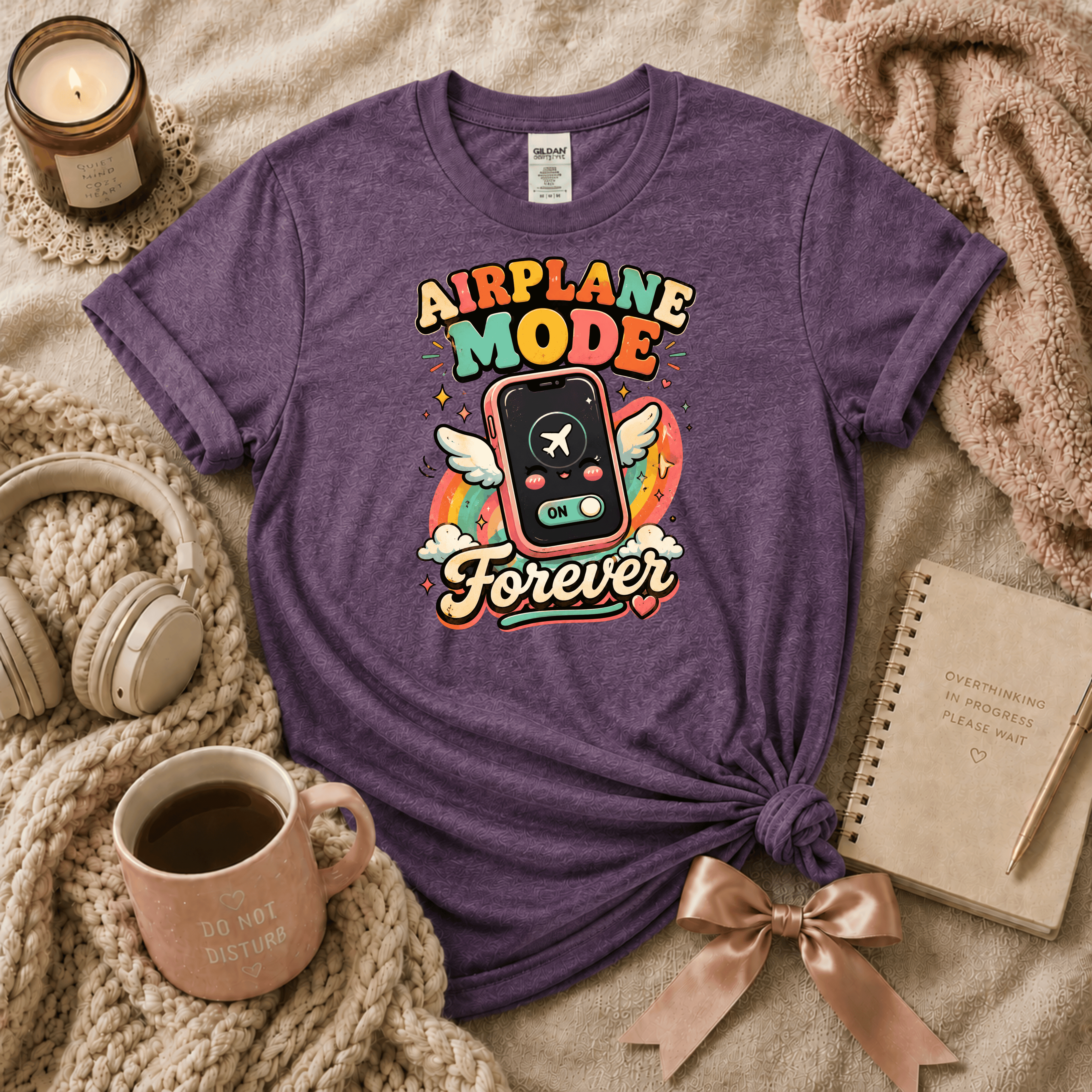 Airplane Mode Forever | Funny Introvert Graphic T-Shirt