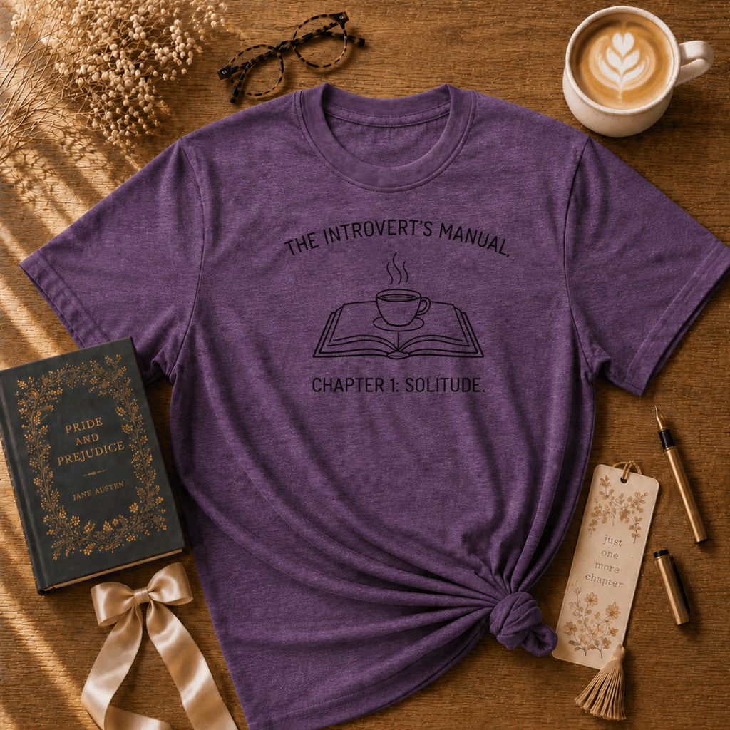 Introvert's Manual | Book Lover Graphic T-Shirt