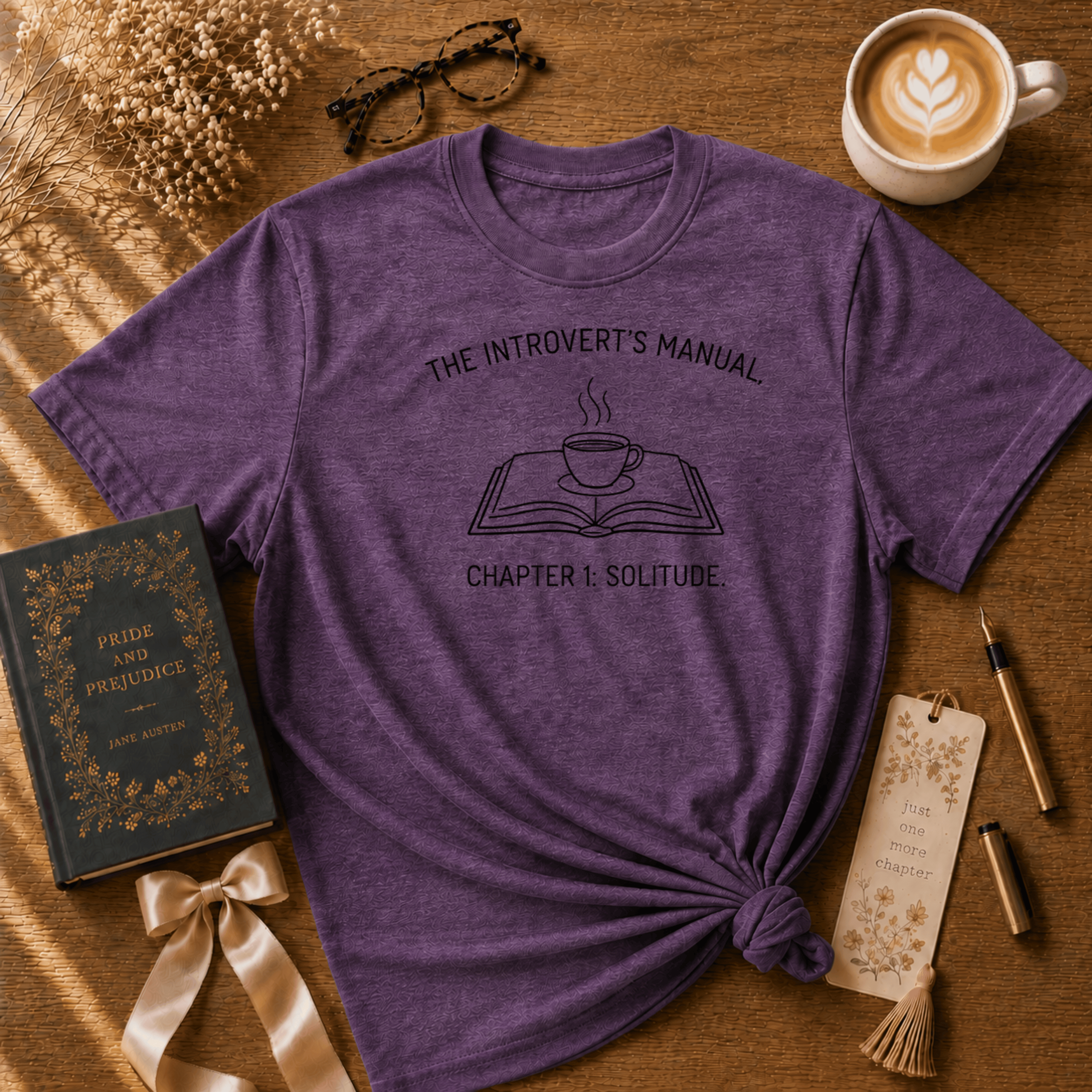 Introvert's Manual | Book Lover Graphic T-Shirt