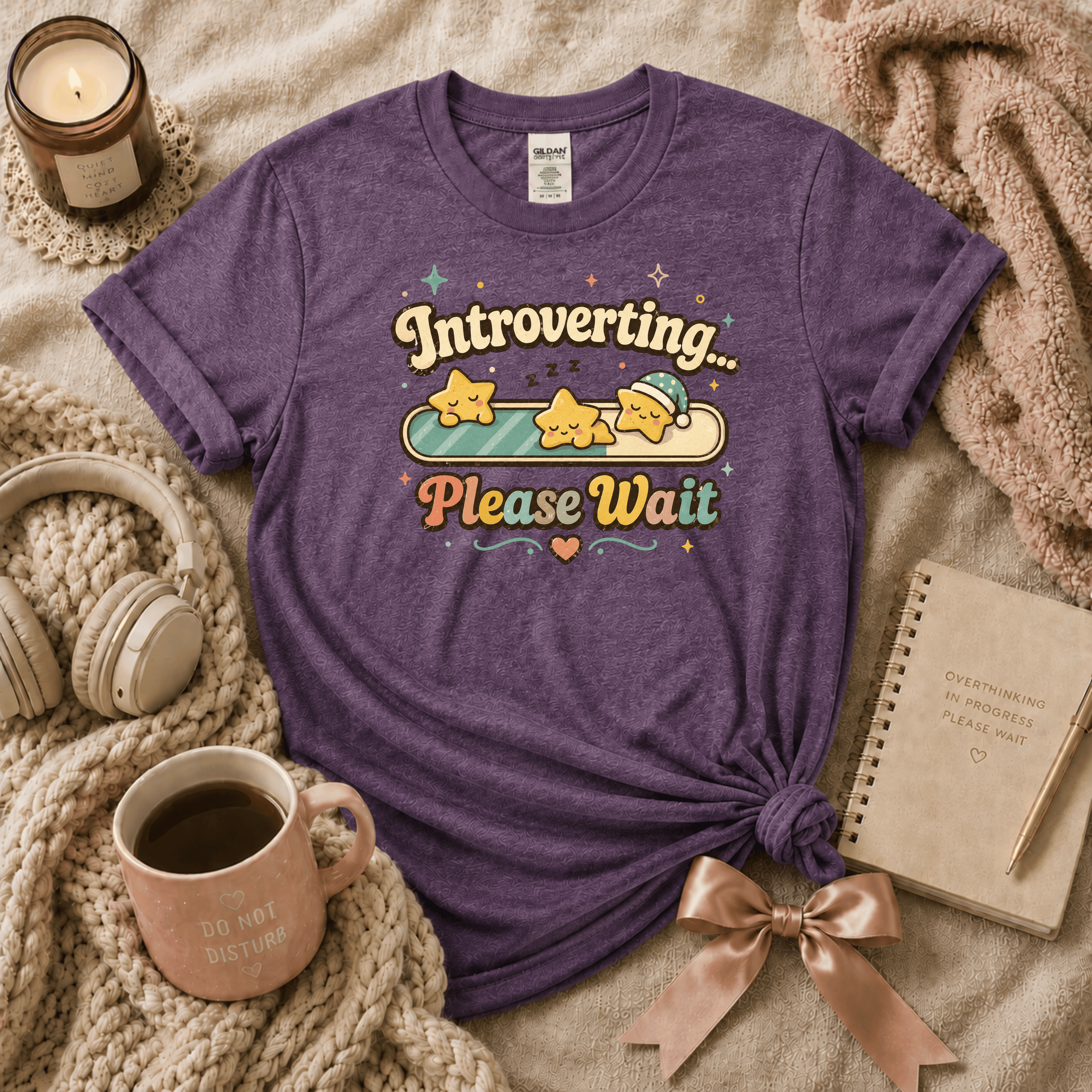 Introverting... | Funny Introvert Graphic T-Shirt