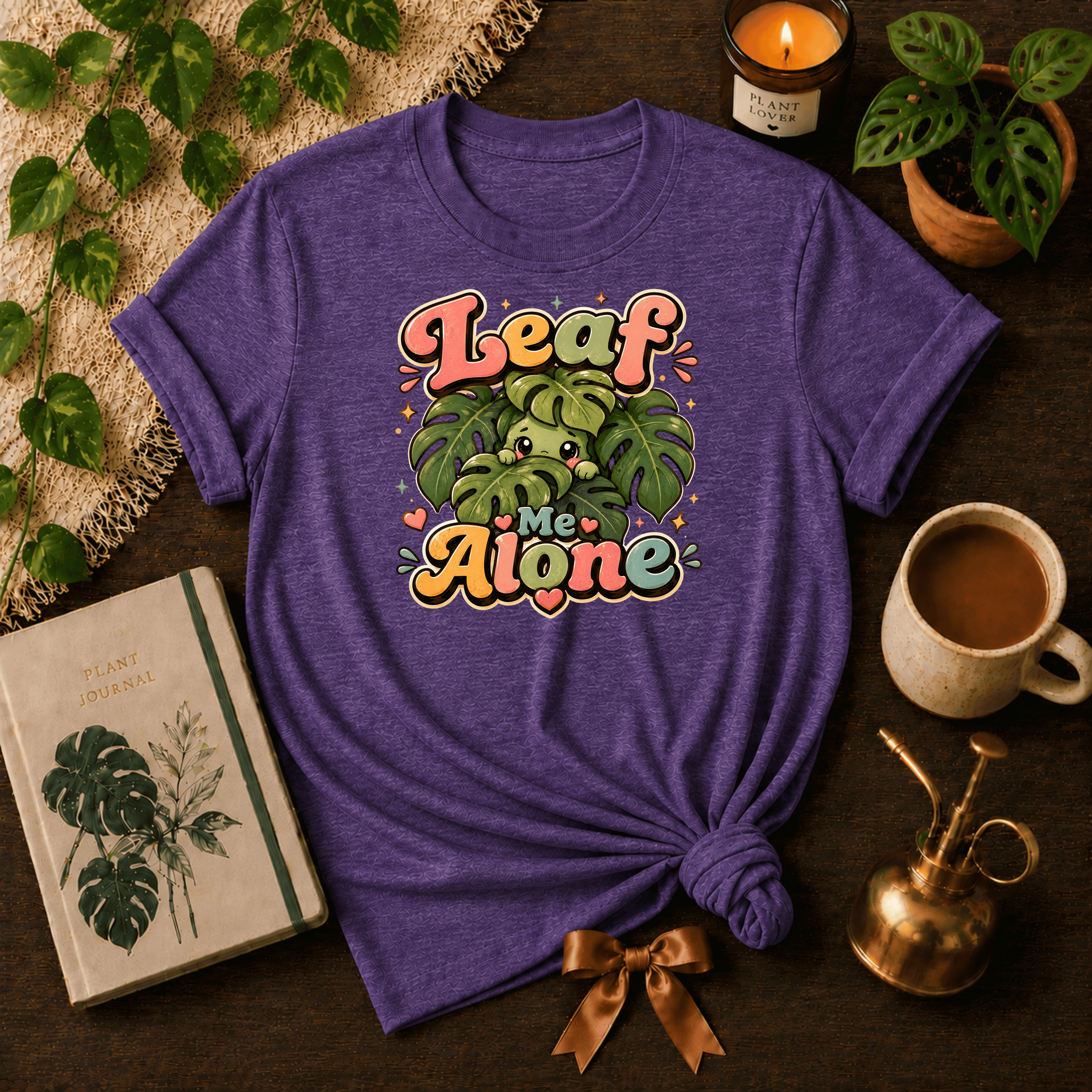 Leaf Me Alone | Plant Lover Graphic T-Shirt