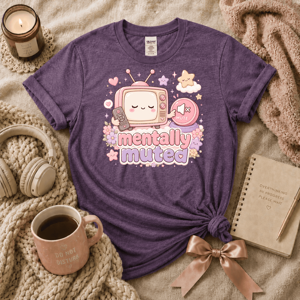 Mentally Muted | Funny Introvert Graphic T-Shirt
