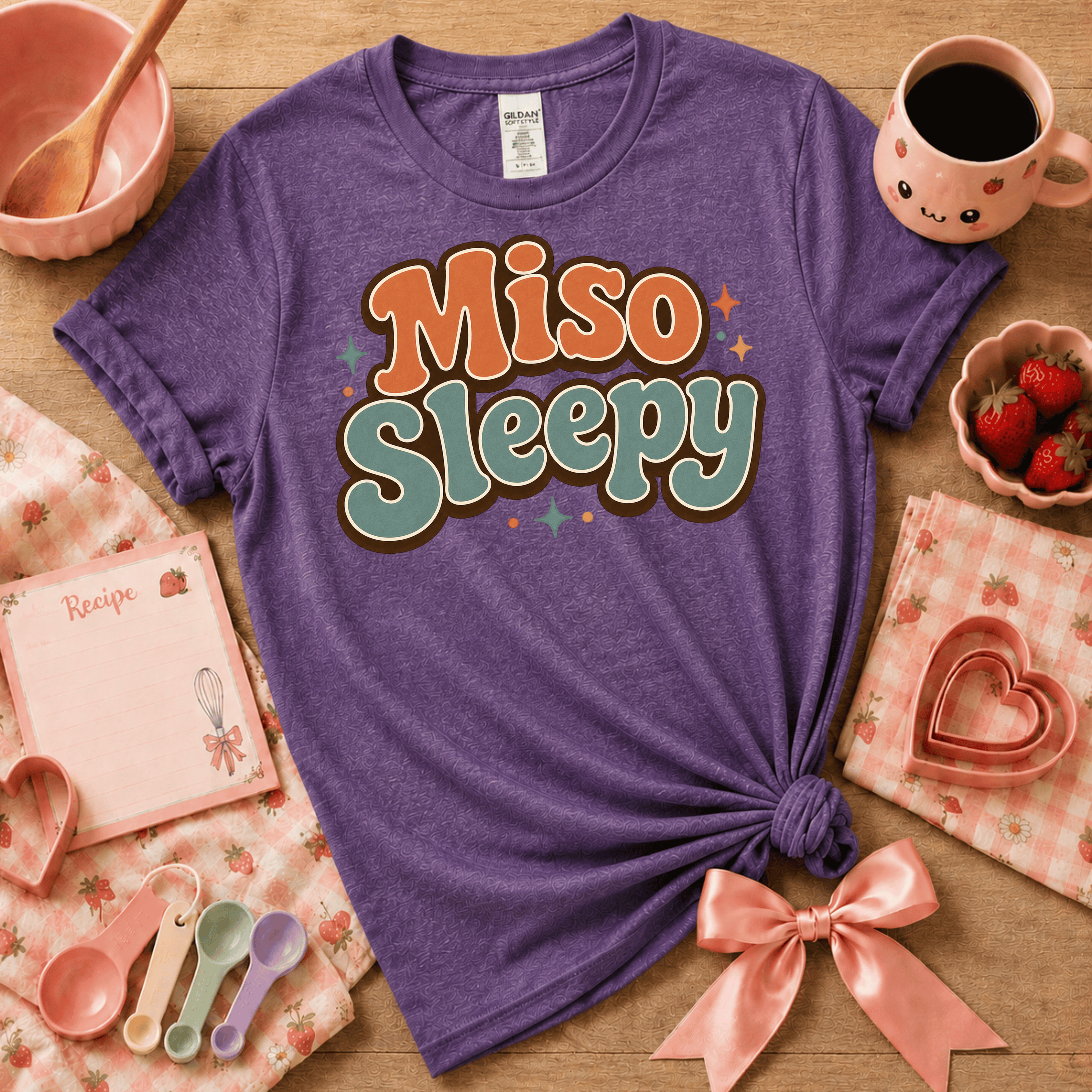 Miso Sleepy | Cute Food Graphic T-Shirt