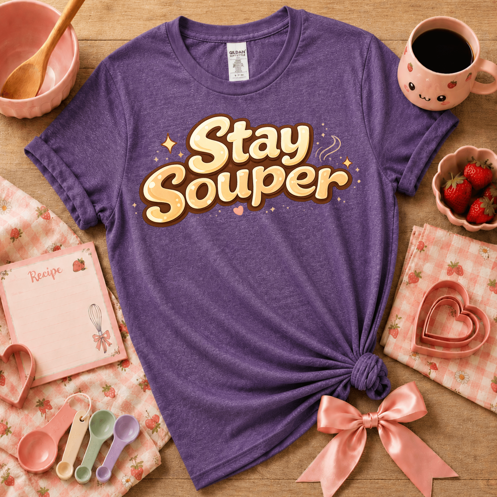 Stay Souper | Cute Food Graphic T-Shirt