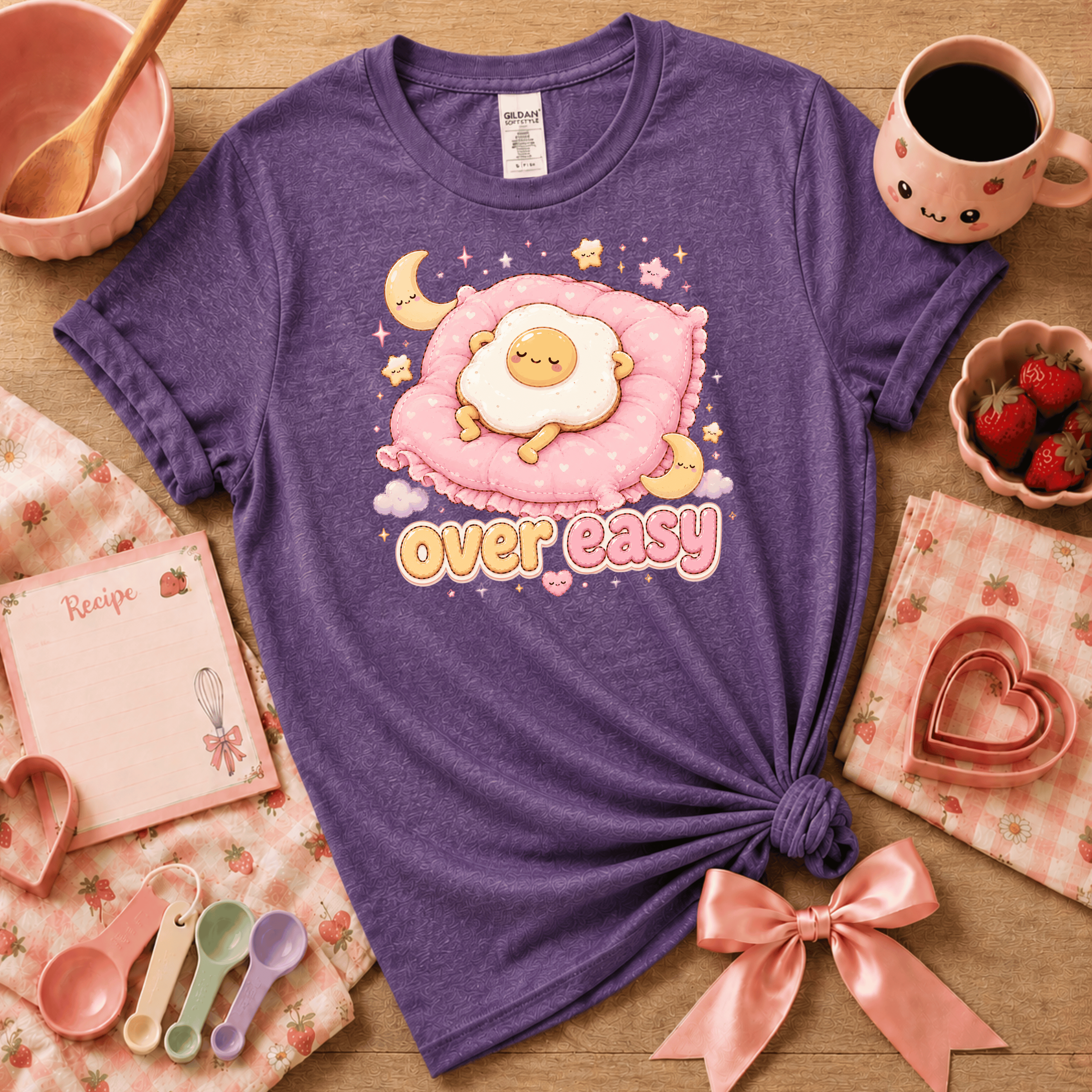 Over Easy | Cute Food Graphic T-Shirt