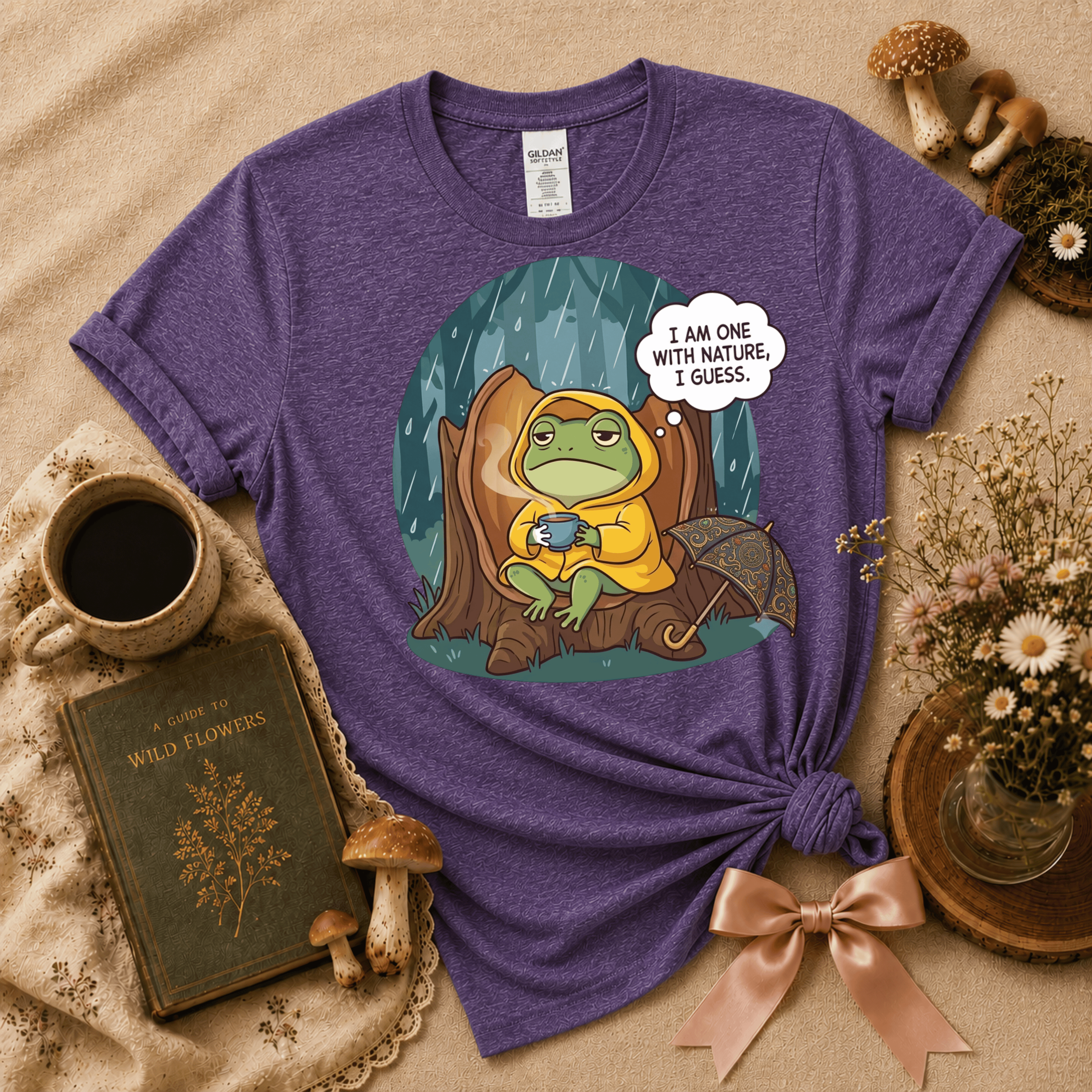 I Am One With Nature | Cottagecore Graphic T-Shirt