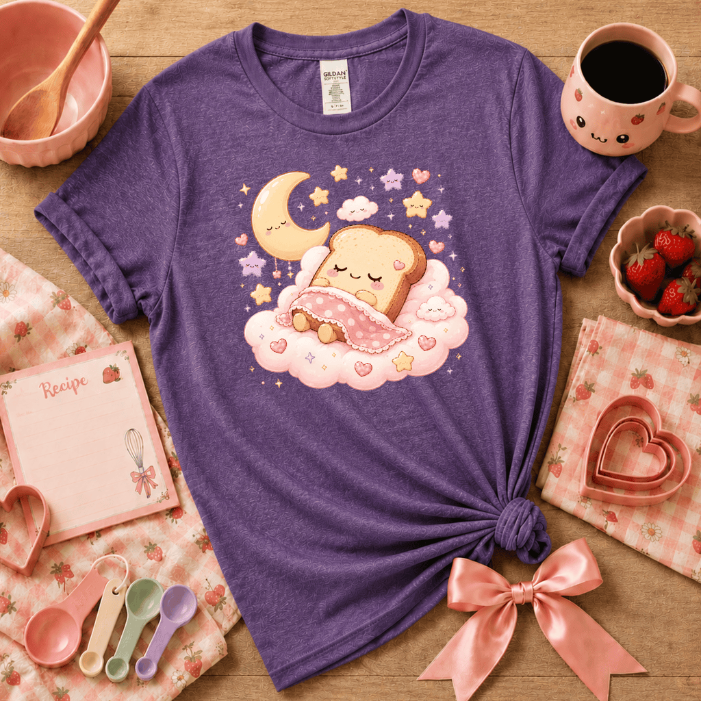 Sleeping Toast | Cute Food Graphic T-Shirt