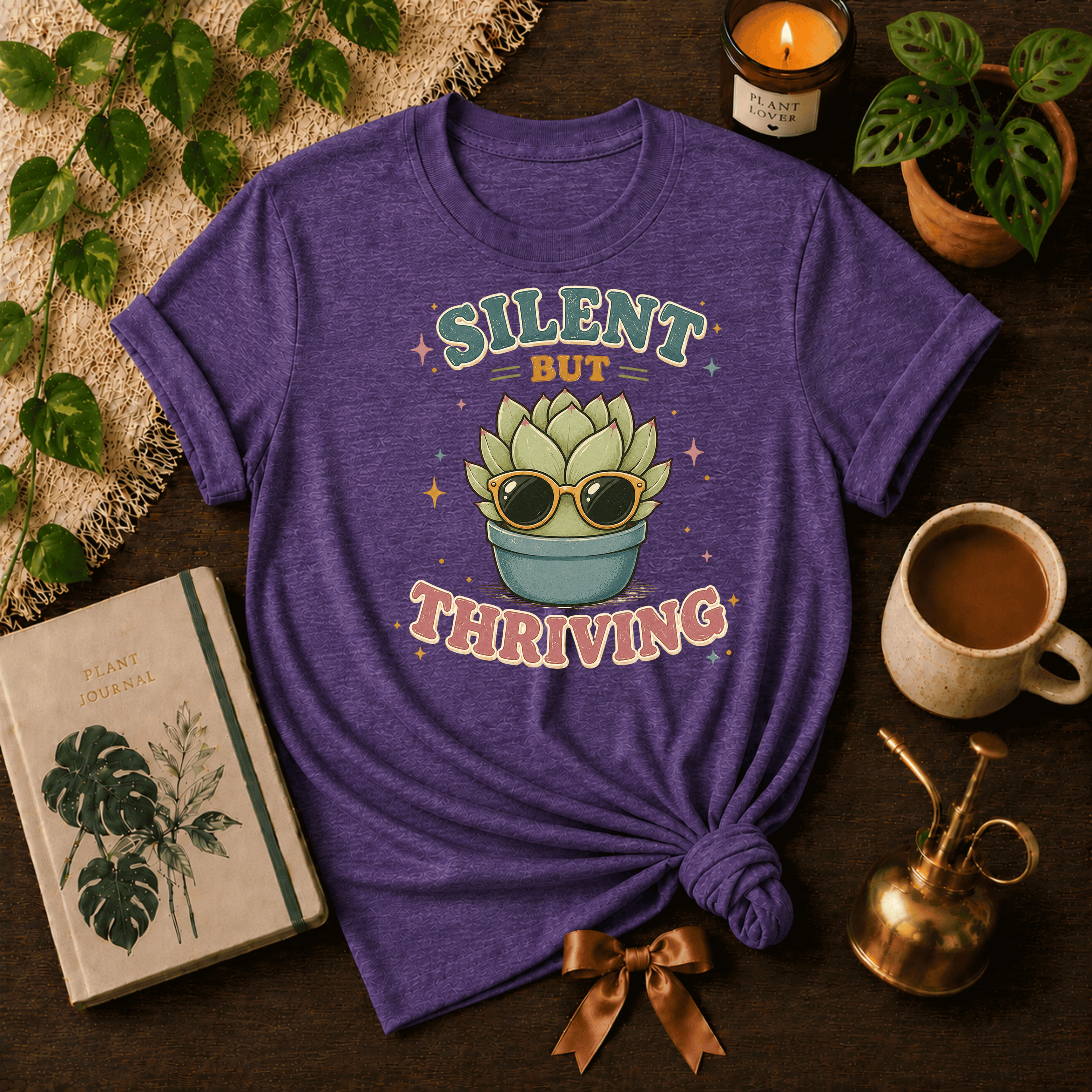 Silent But Thriving | Plant Lover Graphic T-Shirt