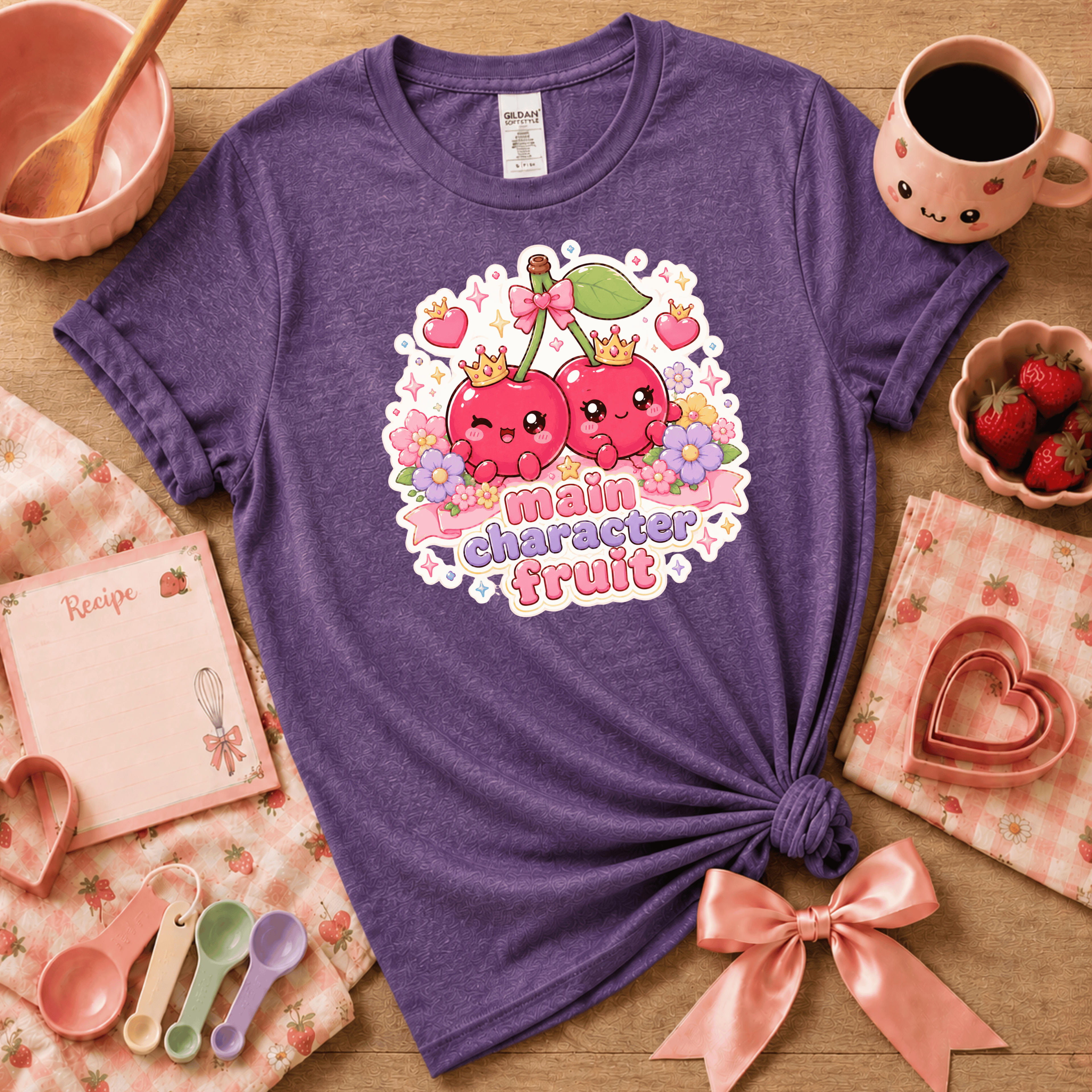 Main Character Fruit | Cute Food Graphic T-Shirt
