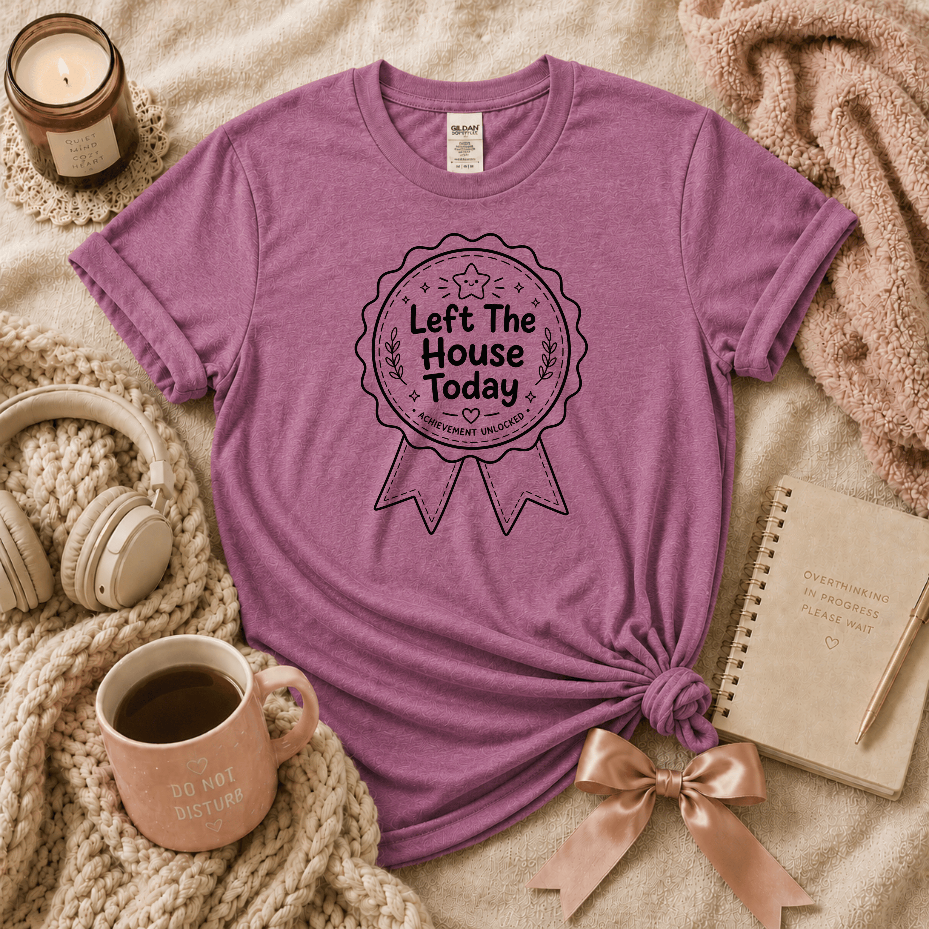 Left The House | Funny Introvert Graphic T-Shirt