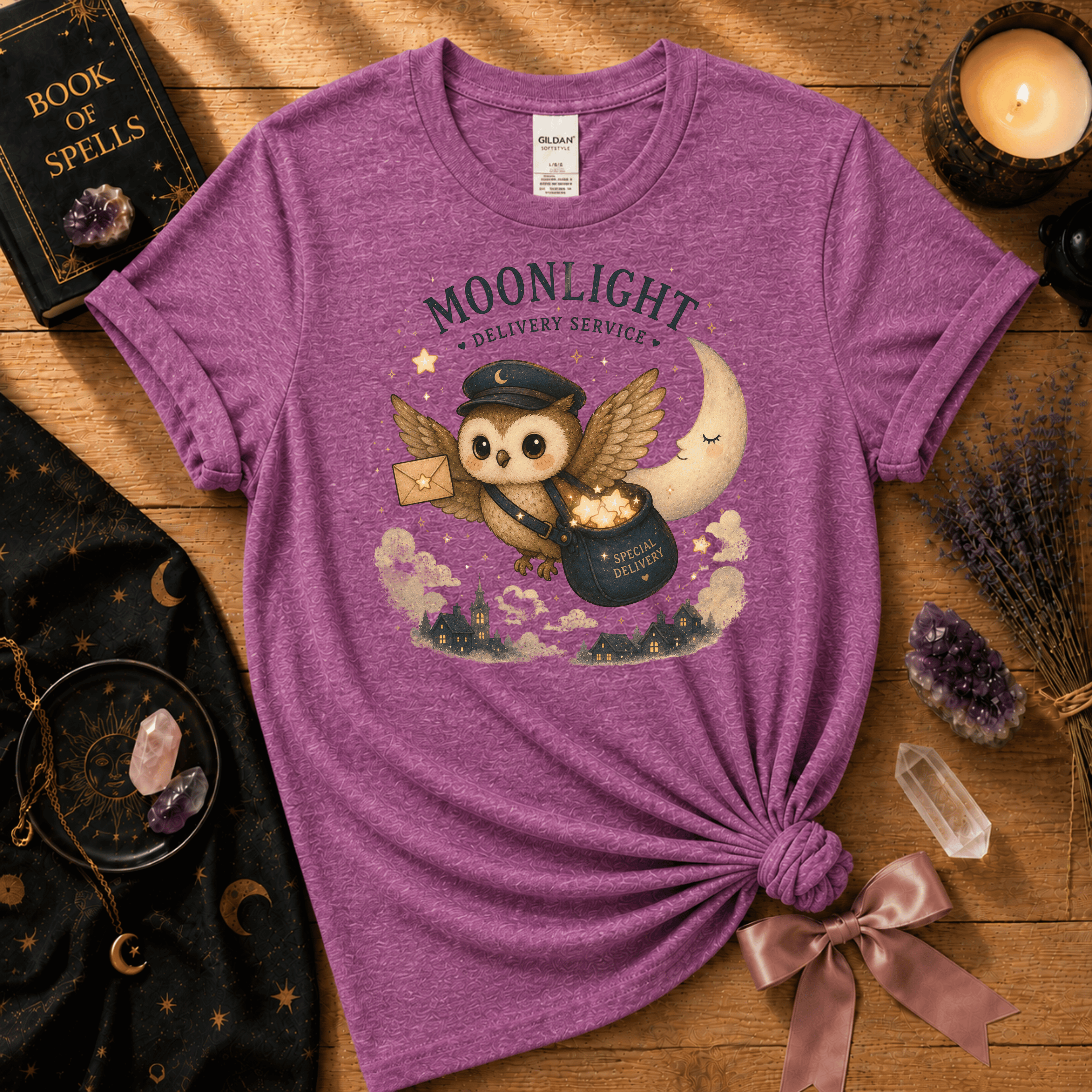 Moonlight Delivery | Celestial Graphic T-Shirt