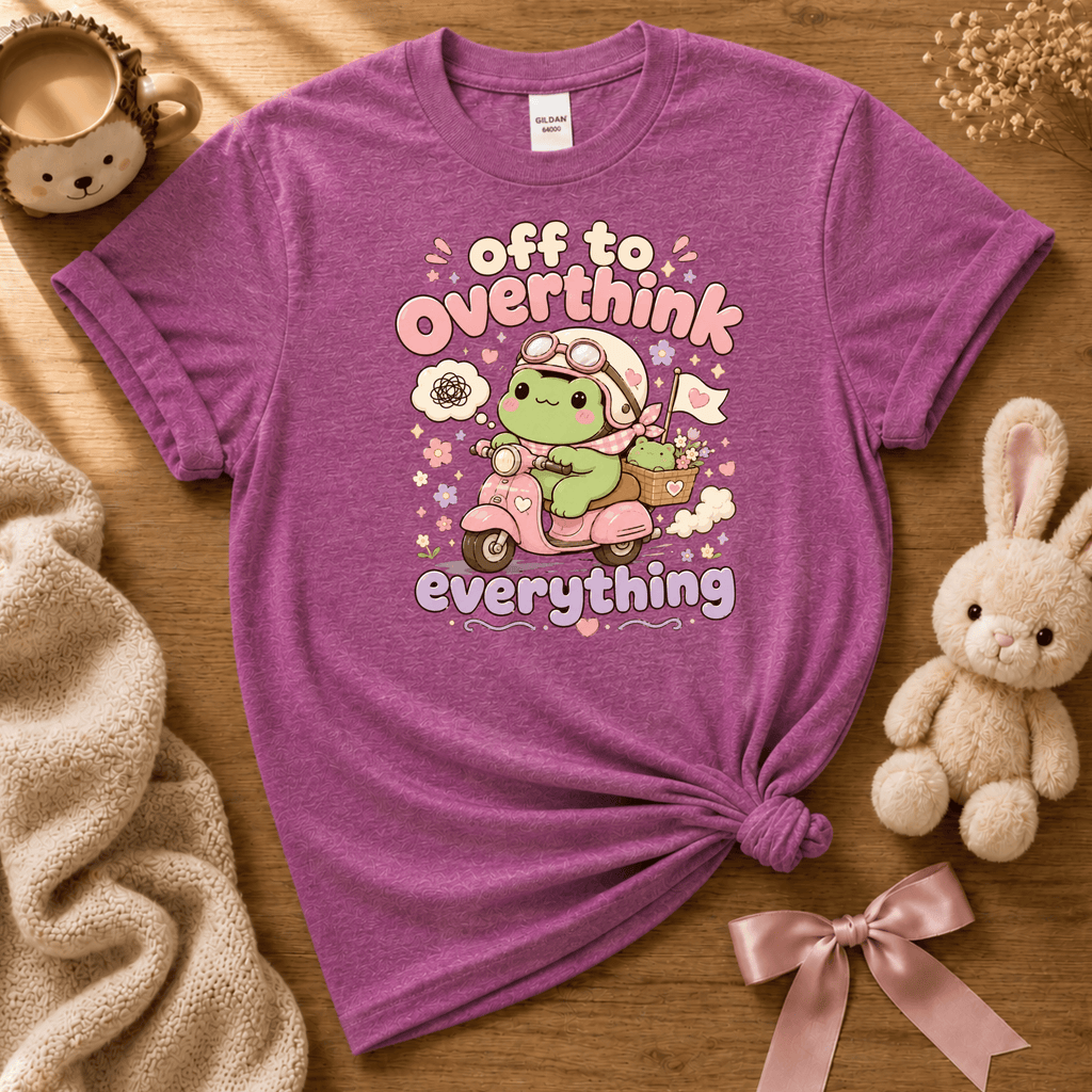 Overthink Frog | Cute Animal Graphic T-Shirt