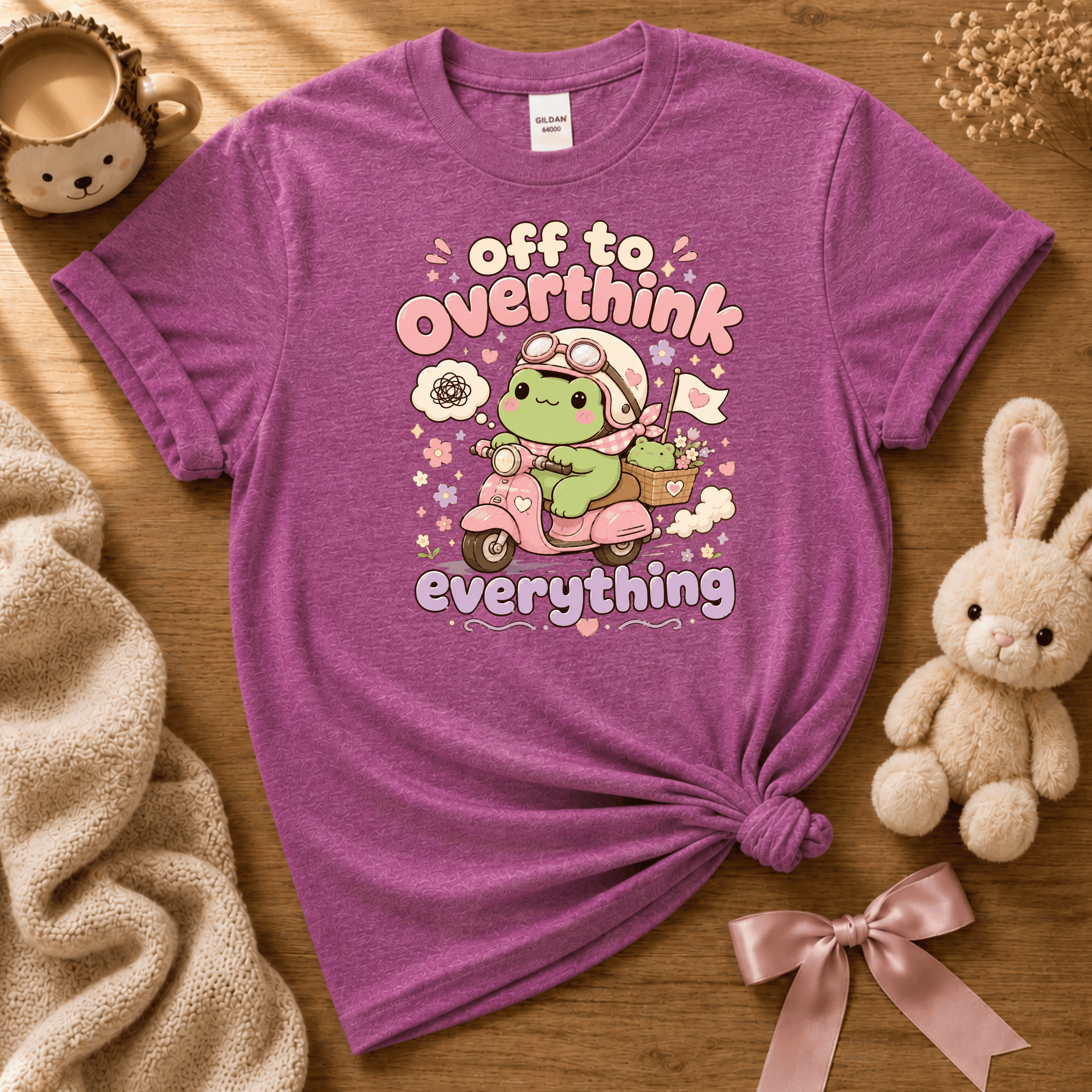 Overthink Frog | Cute Animal Graphic T-Shirt