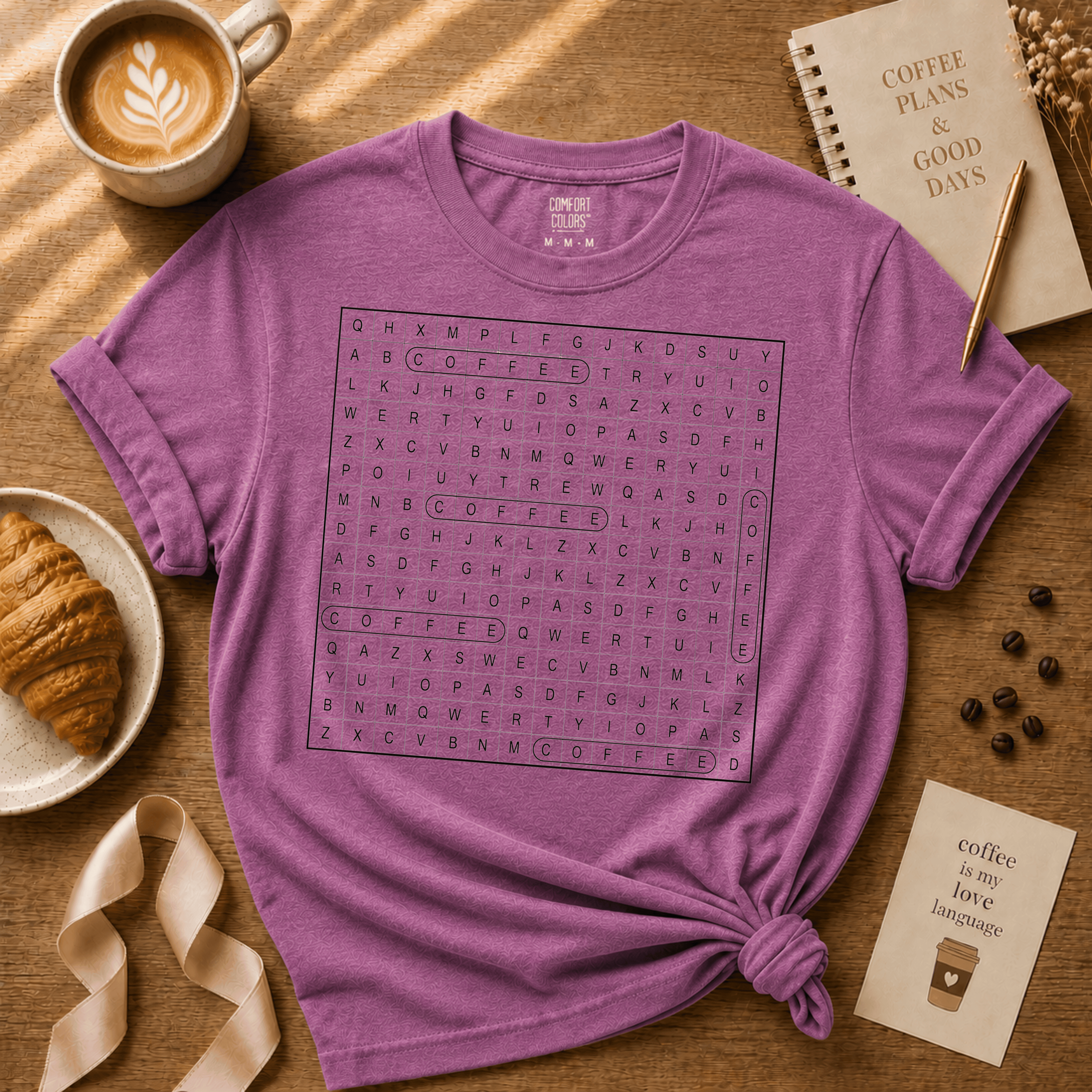 Coffee Crossword | Coffee Lover Graphic T-Shirt