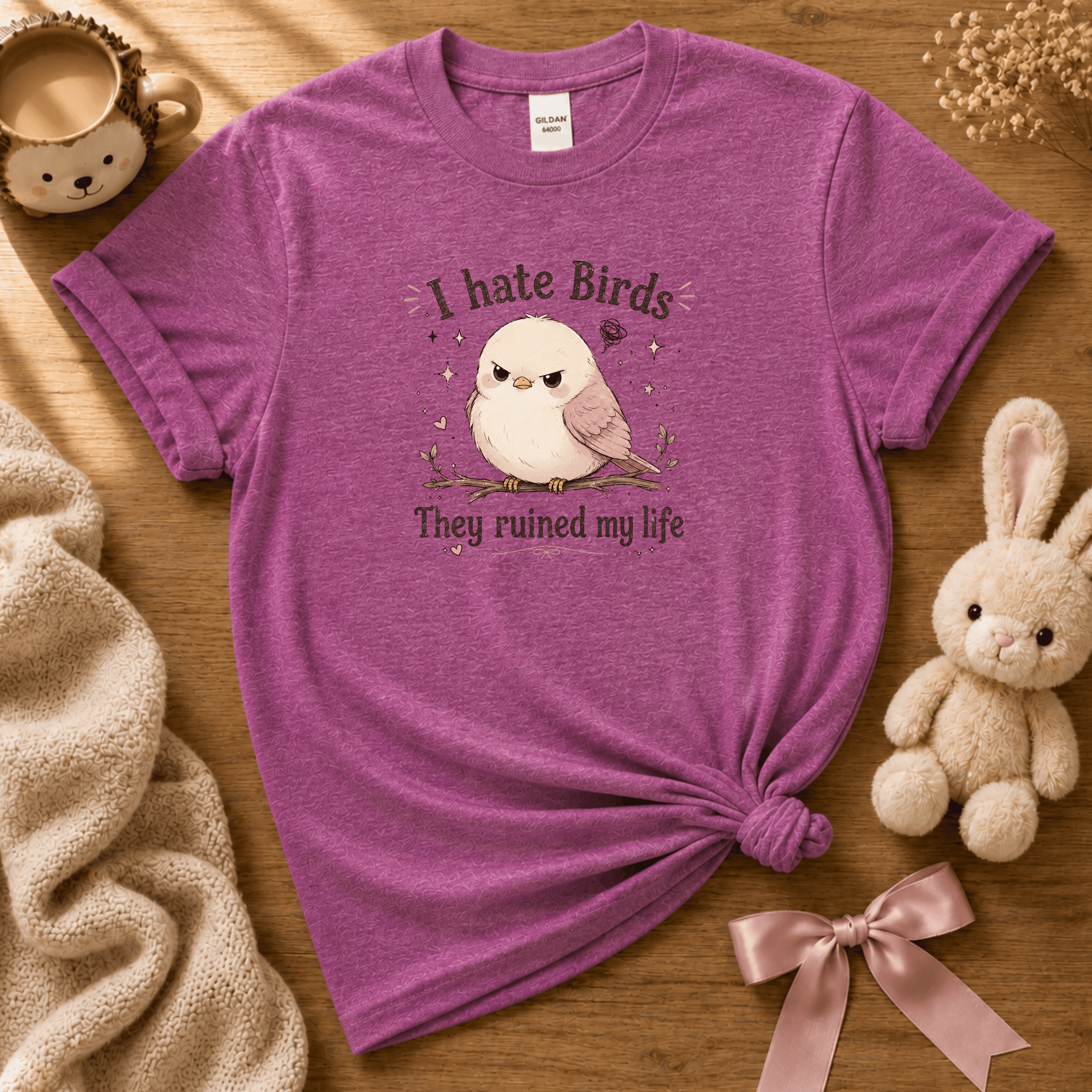 I Hate Birds | Cute Animal Graphic T-Shirt