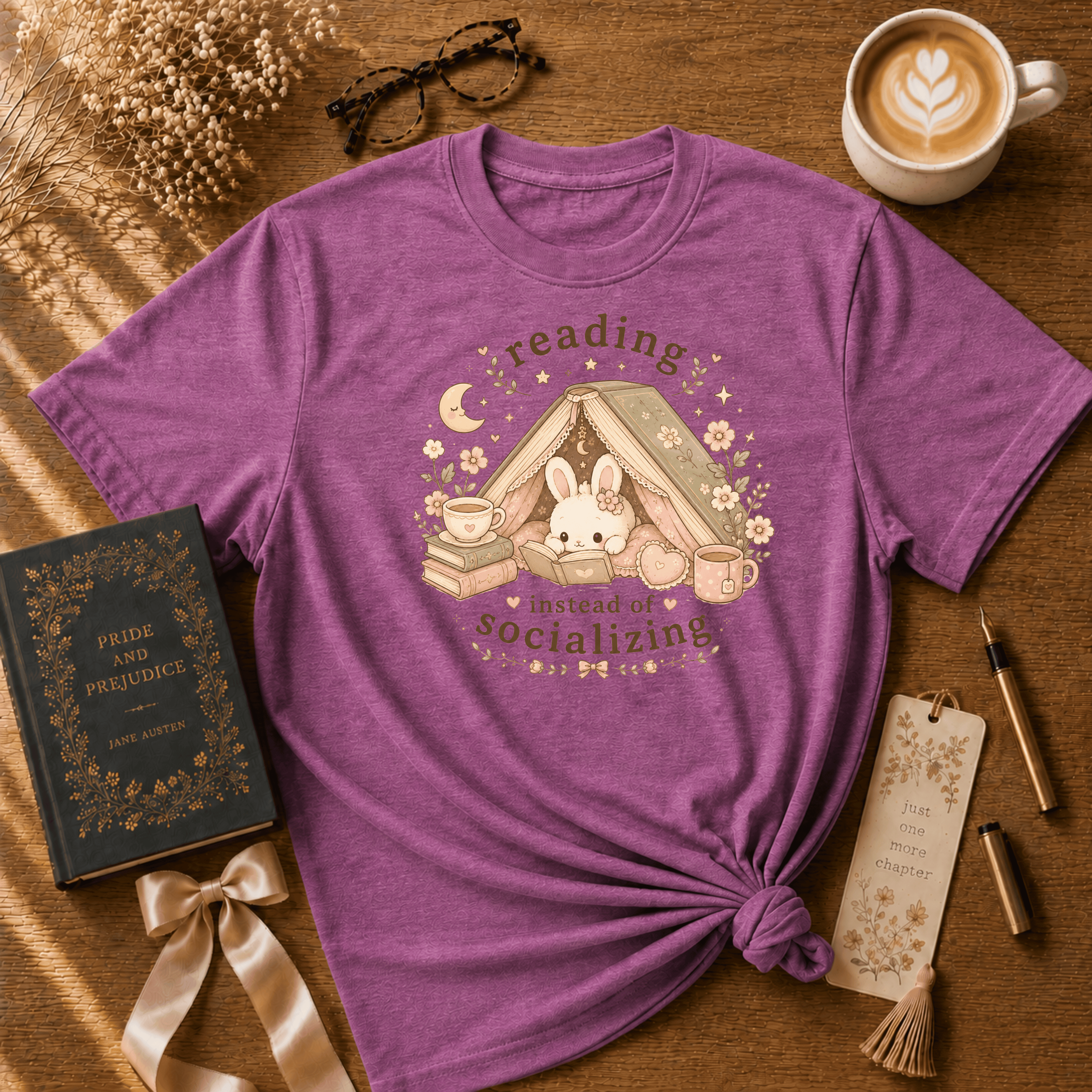 Reading Instead | Book Lover Graphic T-Shirt