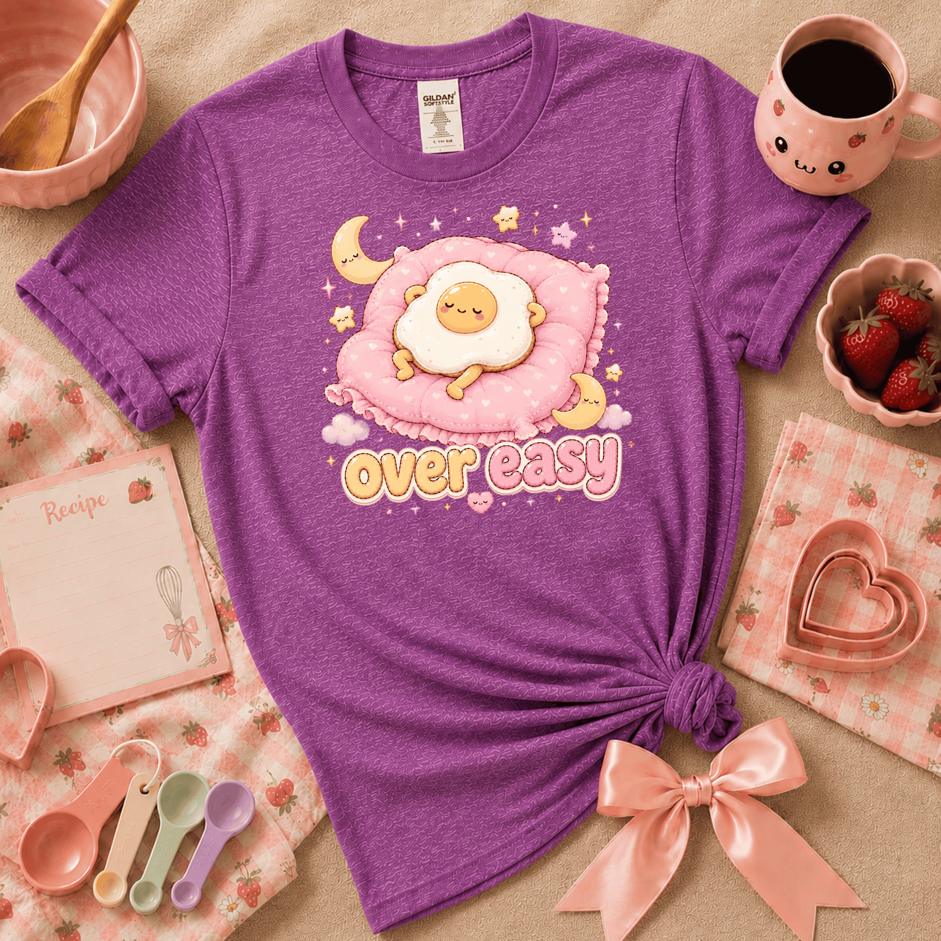 Over Easy | Cute Food Graphic T-Shirt