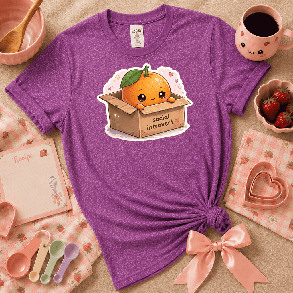 Orange Box | Funny Introvert Graphic T-Shirt