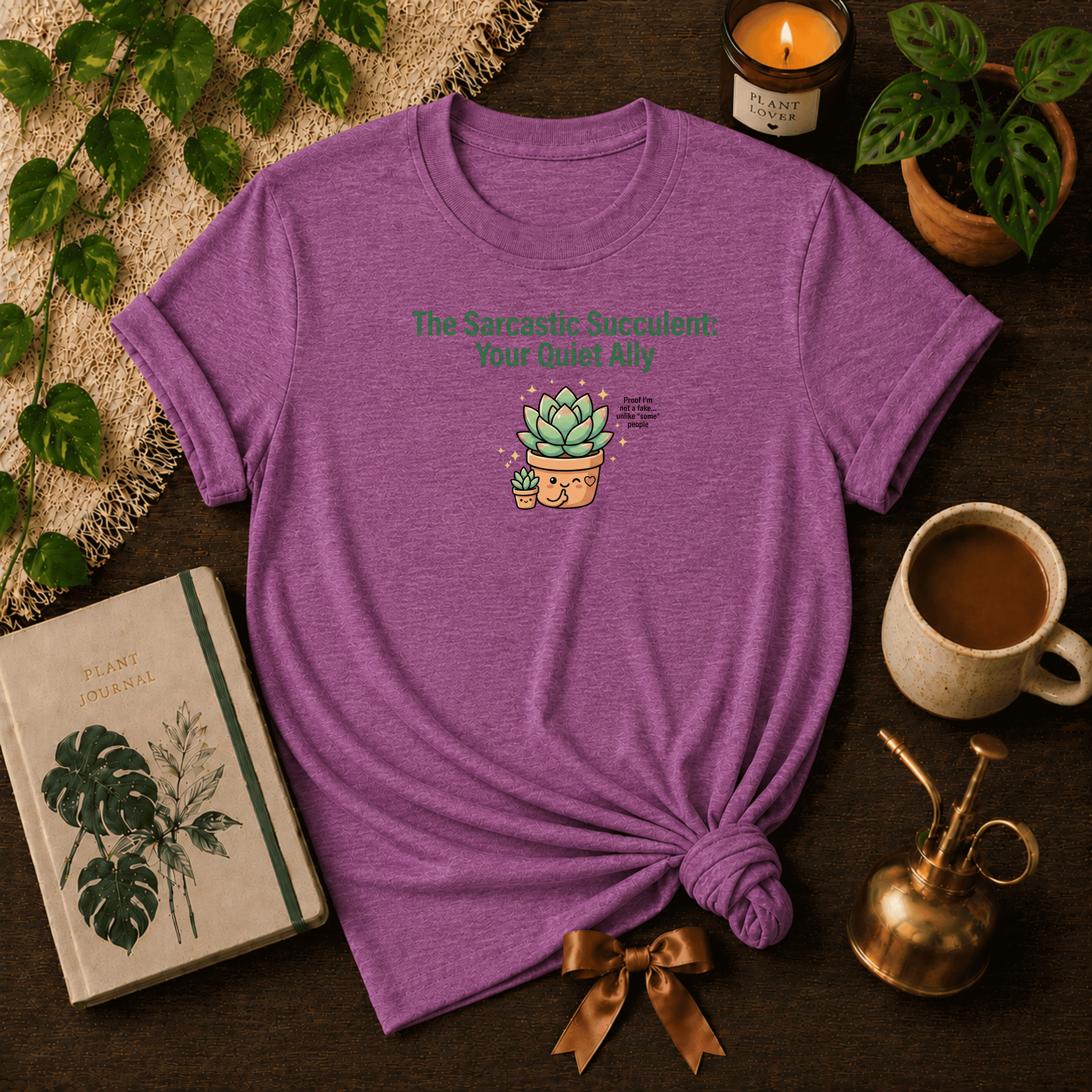 Sarcastic Succulent | Plant Lover Graphic T-Shirt