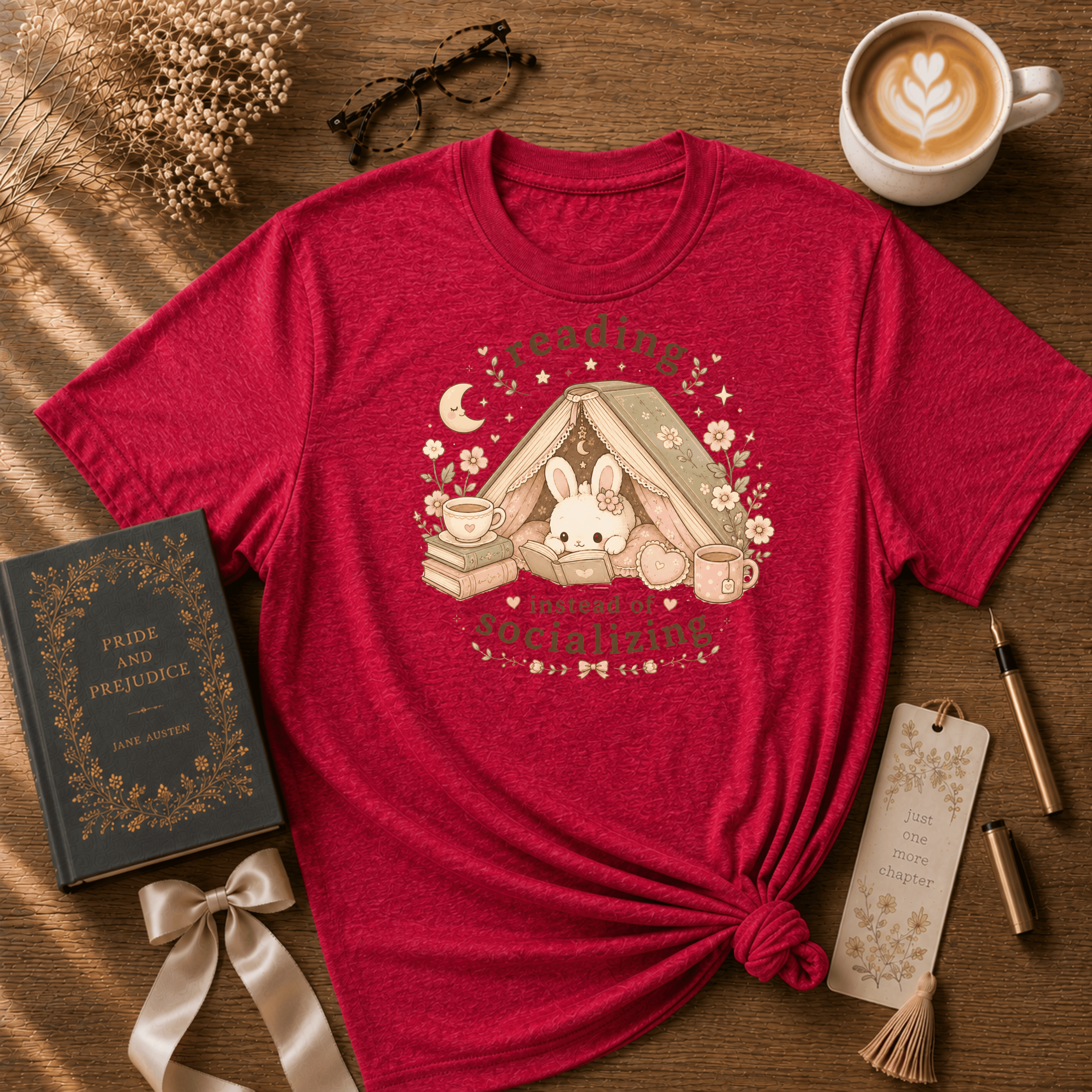 Reading Instead | Book Lover Graphic T-Shirt