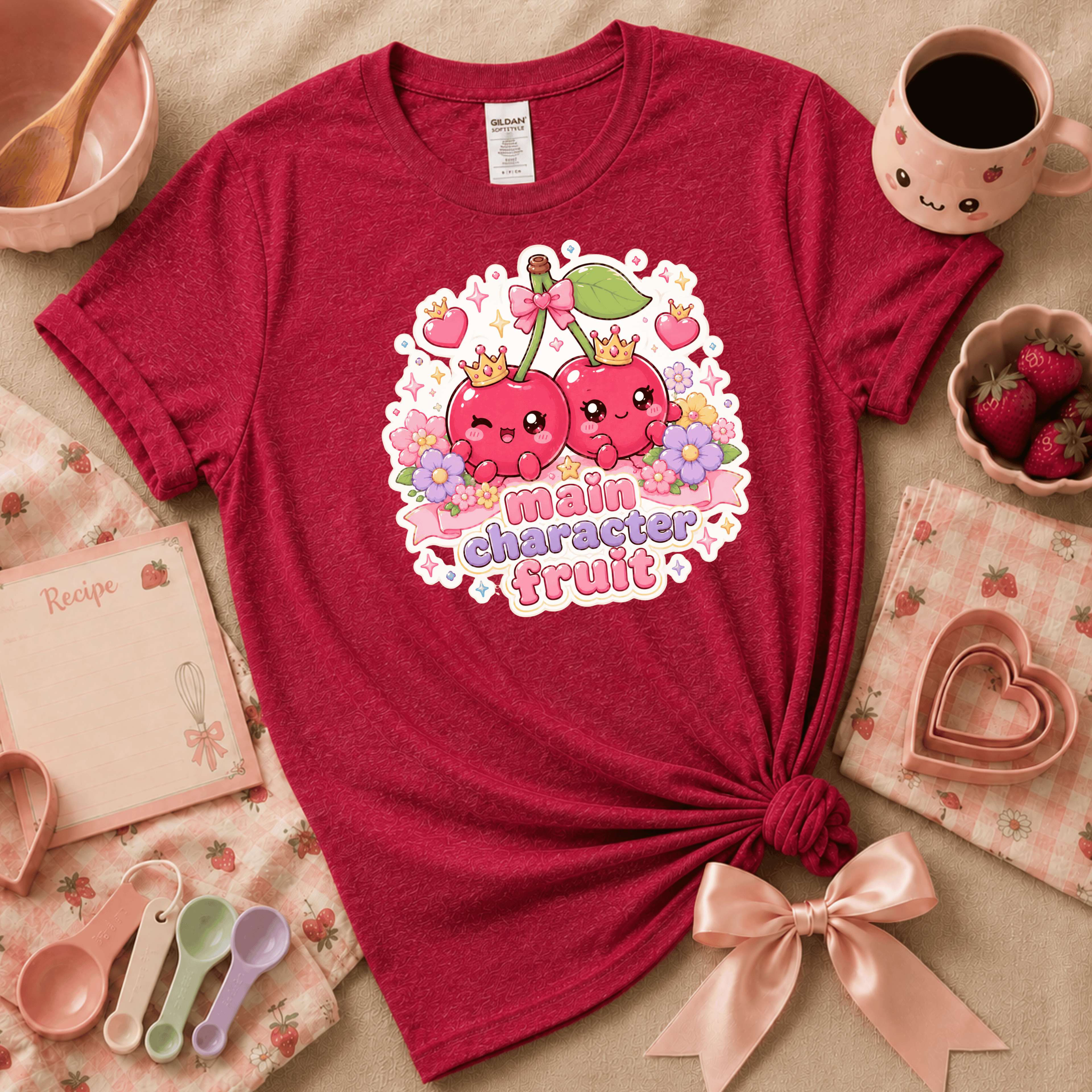 Main Character Fruit | Cute Food Graphic T-Shirt