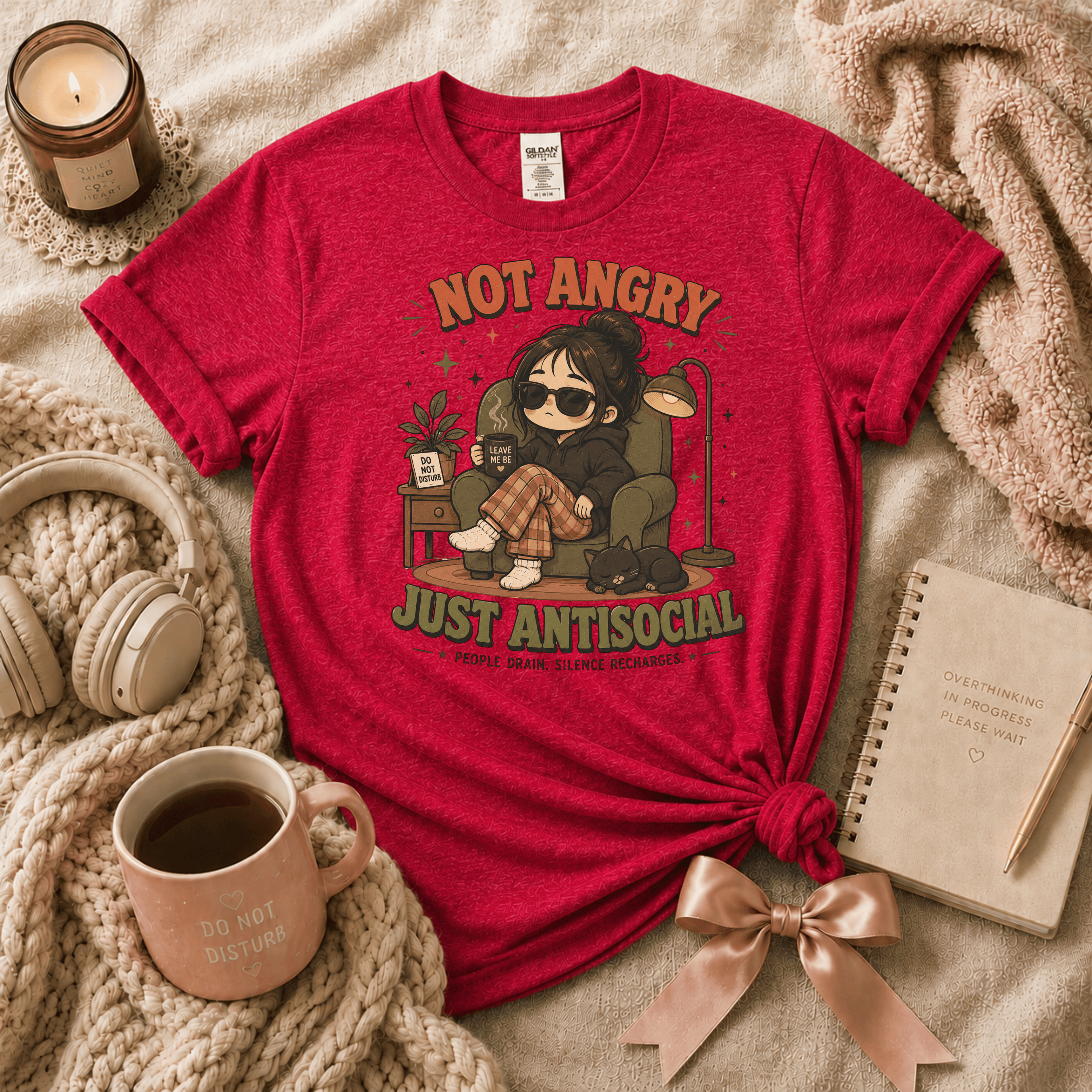 Just Antisocial | Funny Introvert Graphic T-Shirt