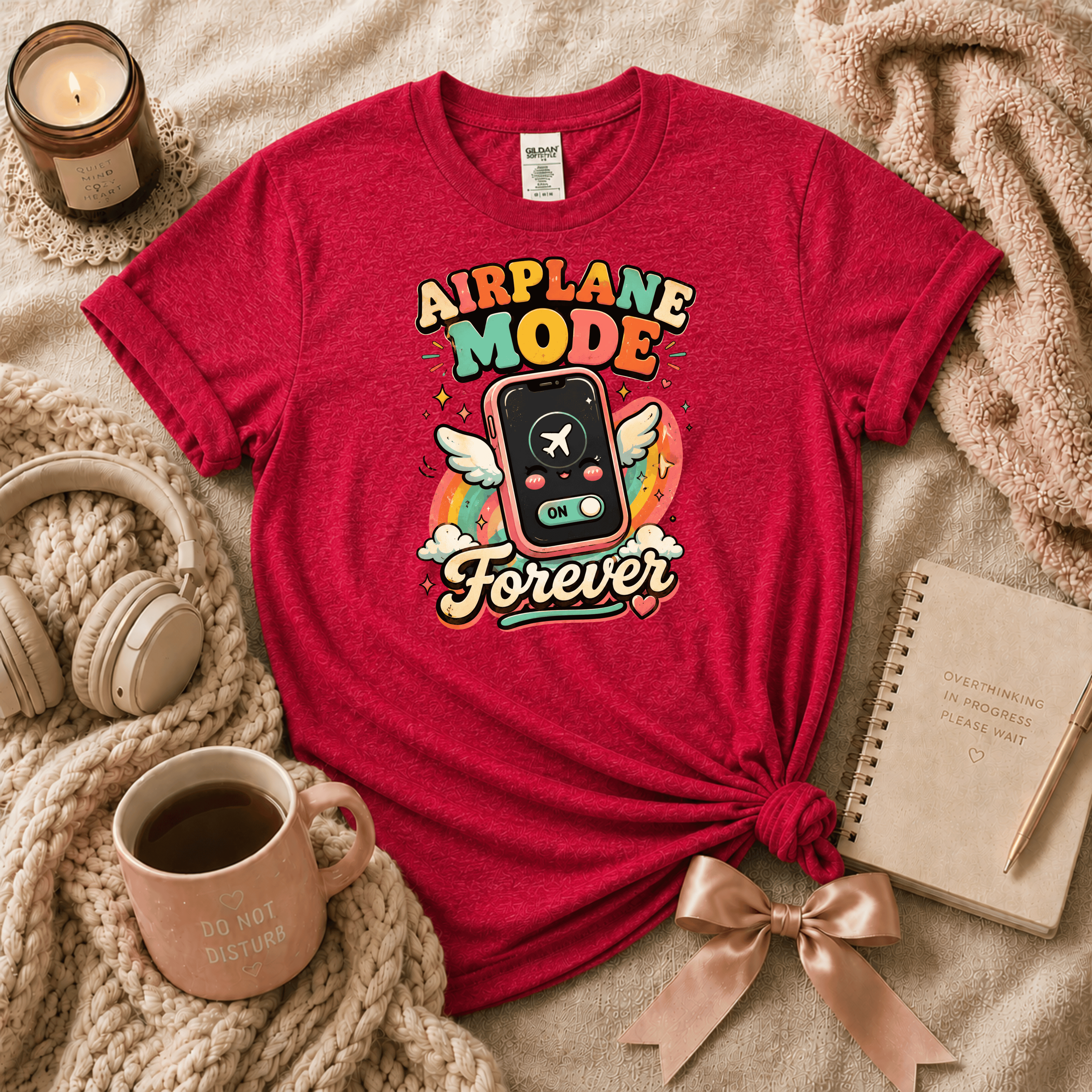 Airplane Mode Forever | Funny Introvert Graphic T-Shirt
