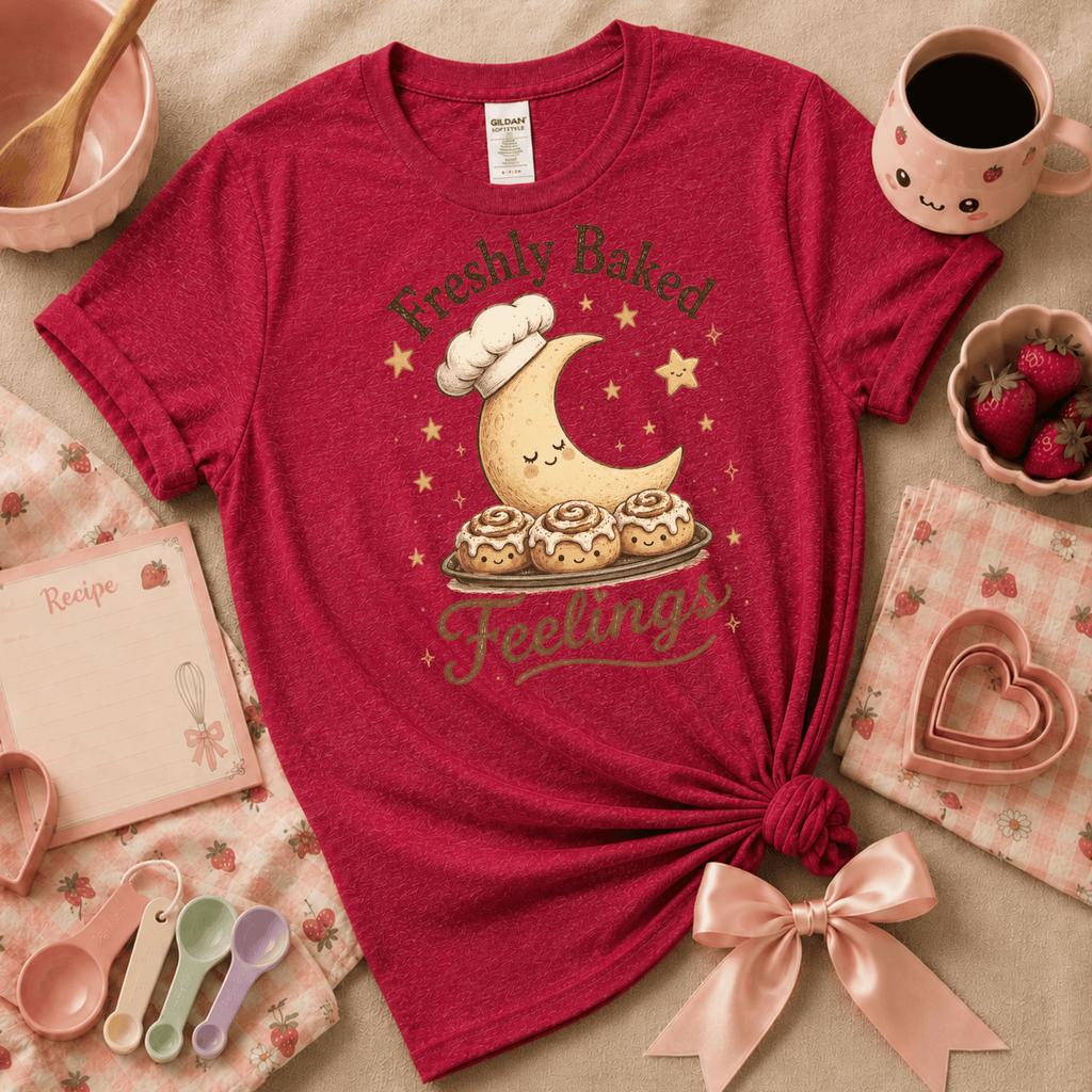 Freshly Baked Feelings | Cute Food Graphic T-Shirt