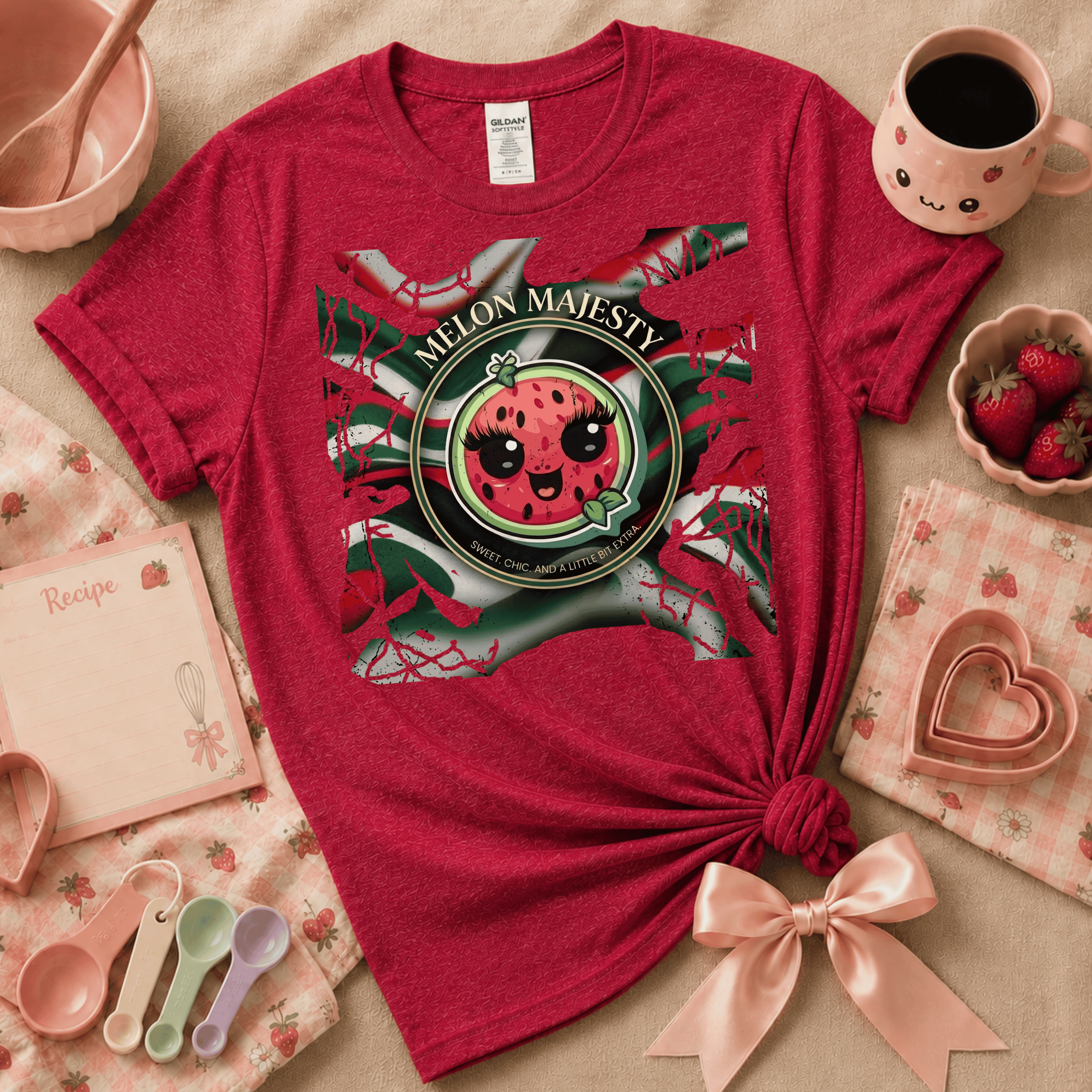 Melon Majesty | Cute Food Graphic T-Shirt