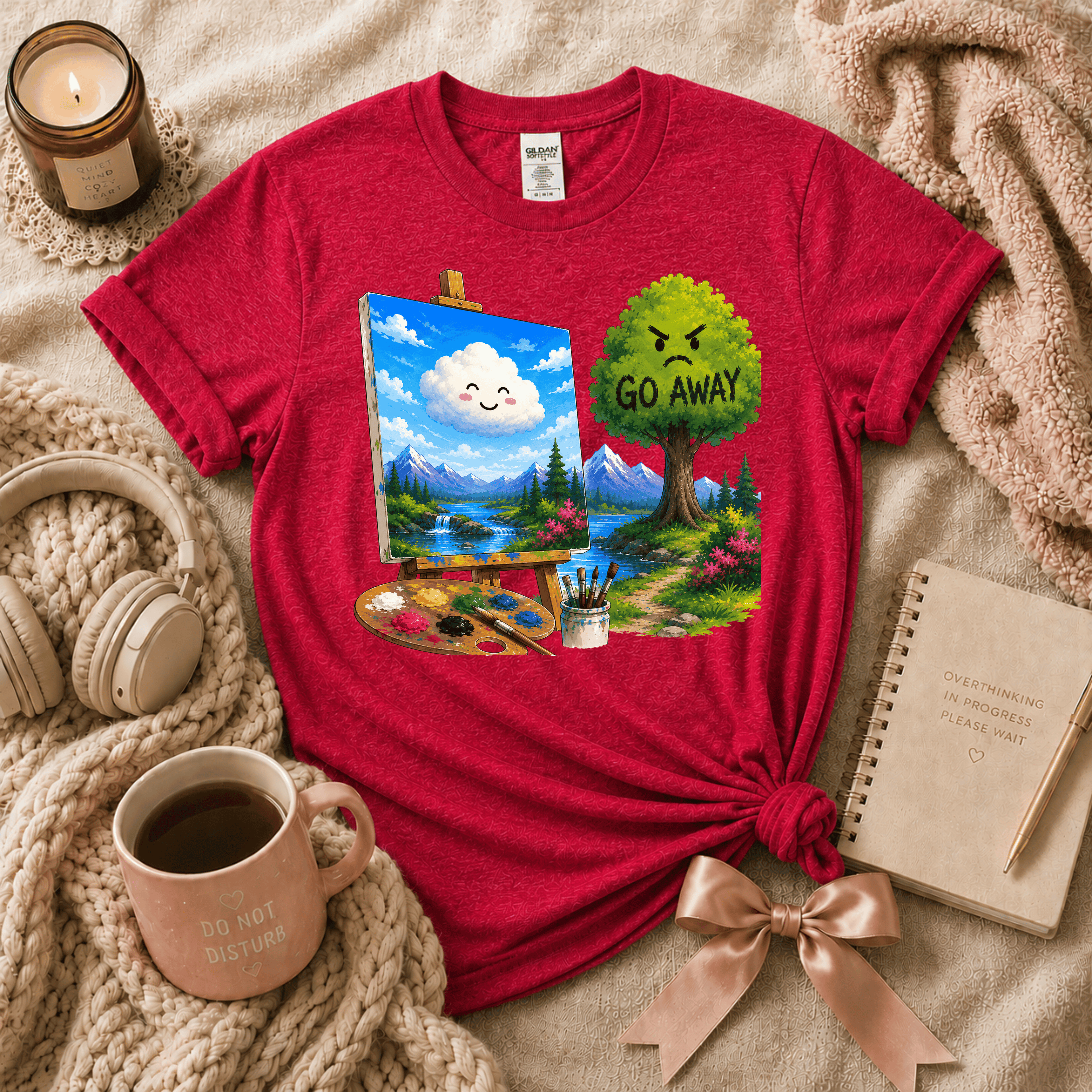 Happy Little Cloud | Funny Introvert Graphic T-Shirt
