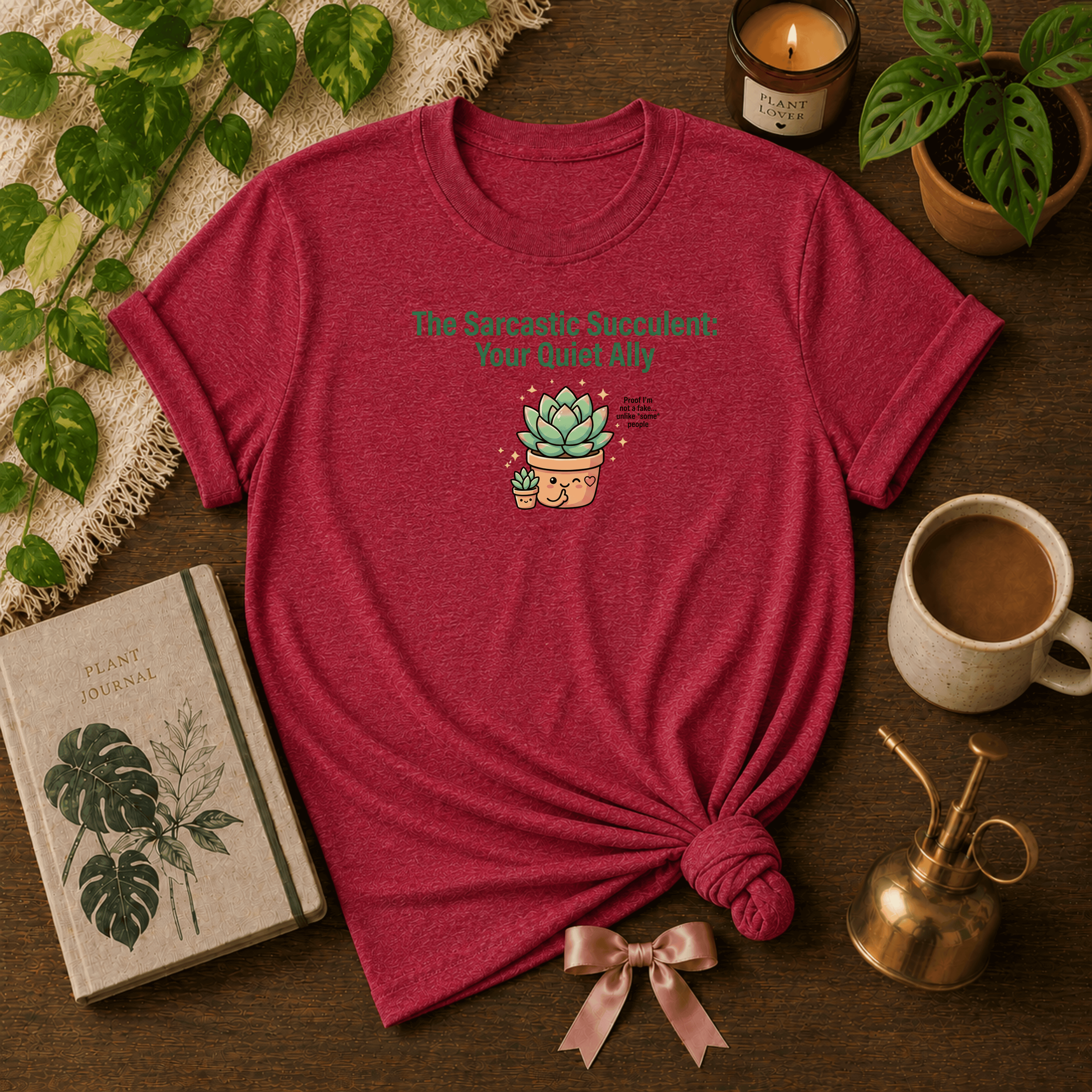 Sarcastic Succulent | Plant Lover Graphic T-Shirt