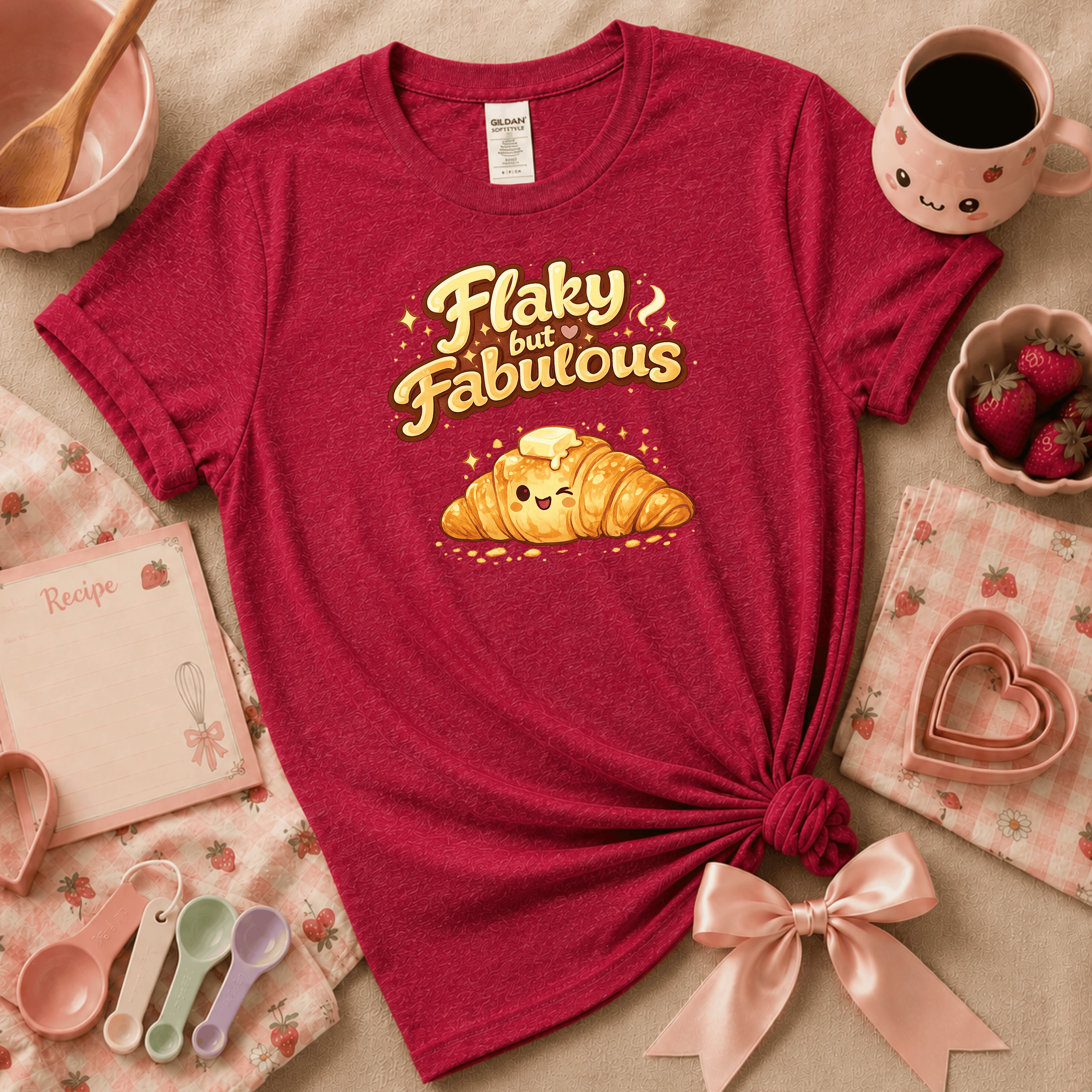 Flaky But Fabulous | Cute Food Graphic T-Shirt