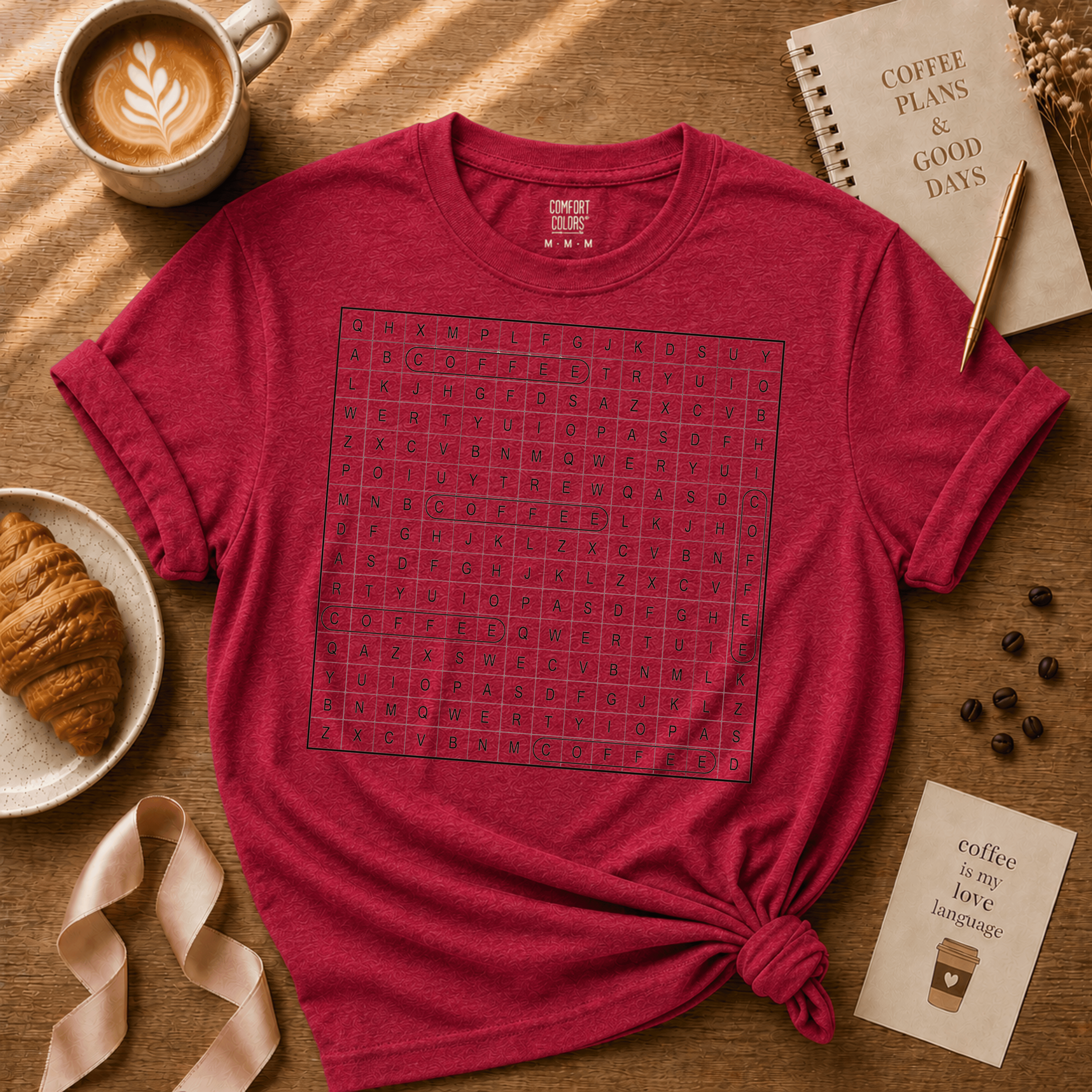 Coffee Crossword | Coffee Lover Graphic T-Shirt