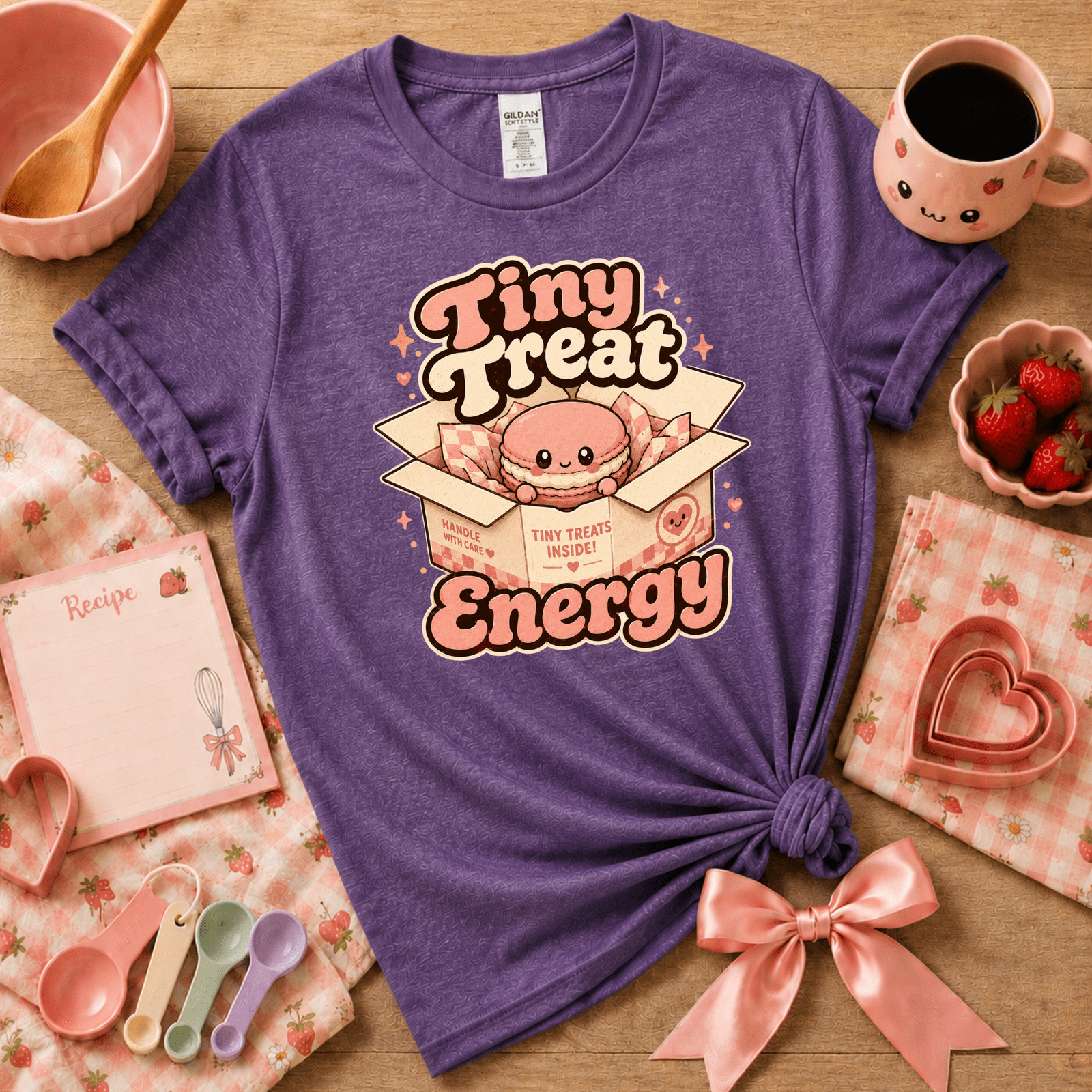 Tiny Treat Energy | Cute Food Graphic T-Shirt
