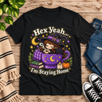 Hex Yeah Premium T-Shirt in vintage black, flat lay