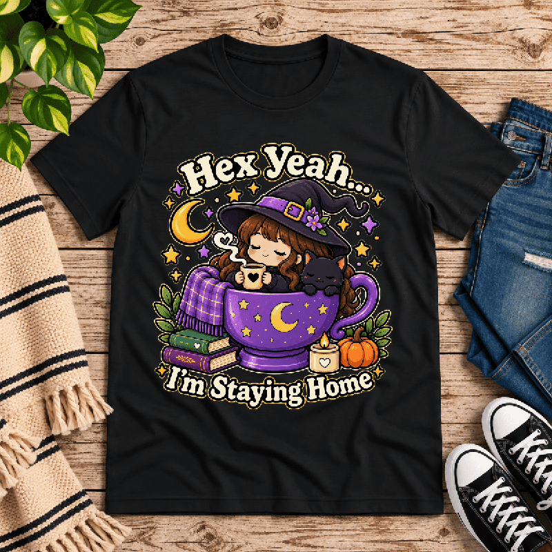 Hex Yeah Premium T-Shirt in vintage black, flat lay