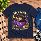 Hex Yeah Premium T-Shirt in navy, flat lay