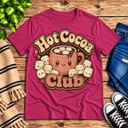 Hot Cocoa Club Premium T-Shirt in berry, flat lay