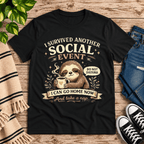 I Survived Premium T-Shirt in vintage black, flat lay