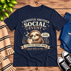 I Survived Premium T-Shirt in navy, flat lay