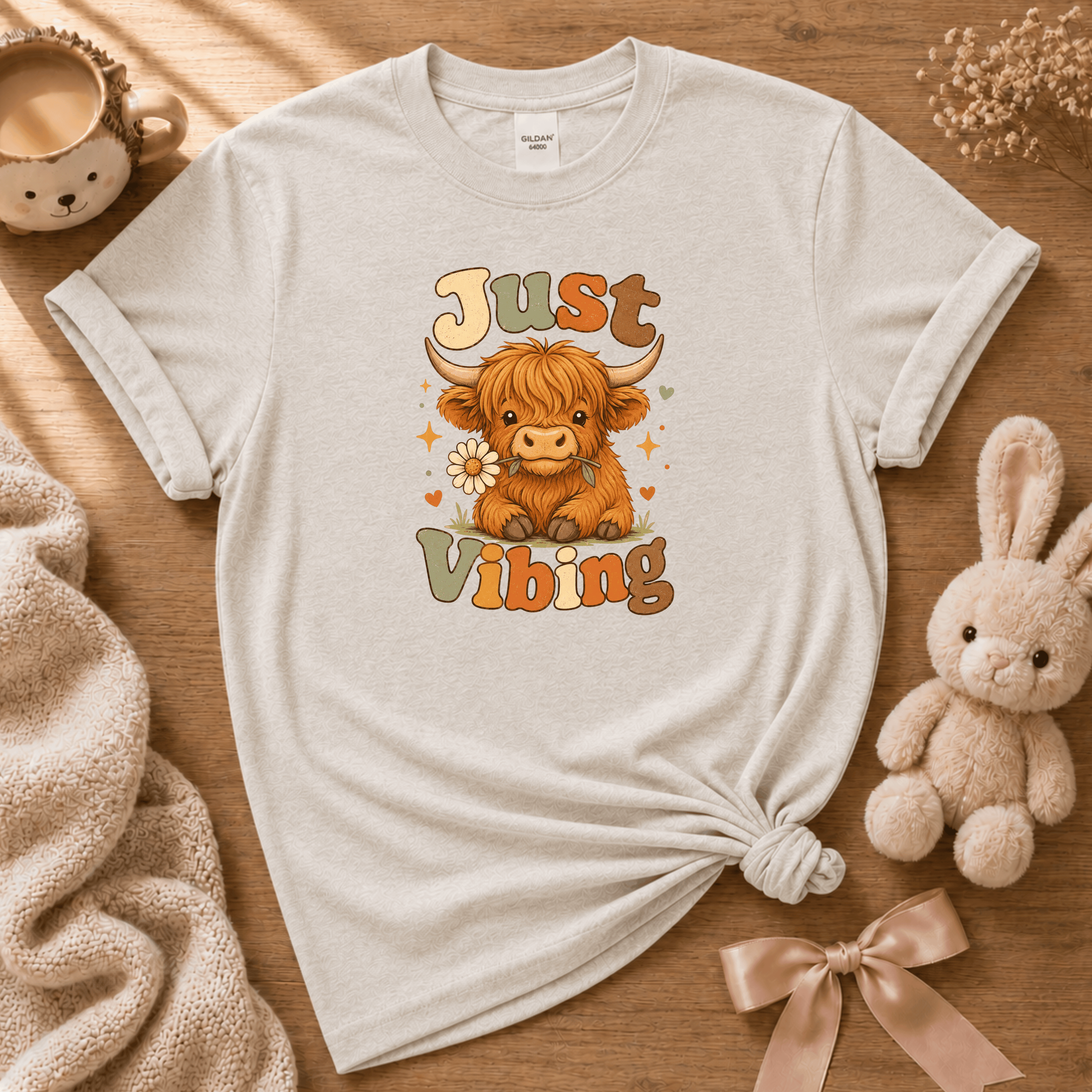Vibing Cow | Cute Animal Graphic T-Shirt
